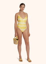 Kiton yellow swimsuit for woman, in polyester 5