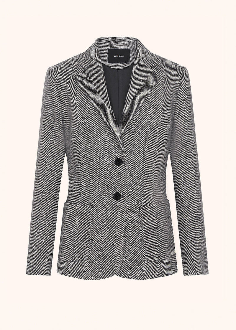 HERRINGBONE CASHMERE BLAZER