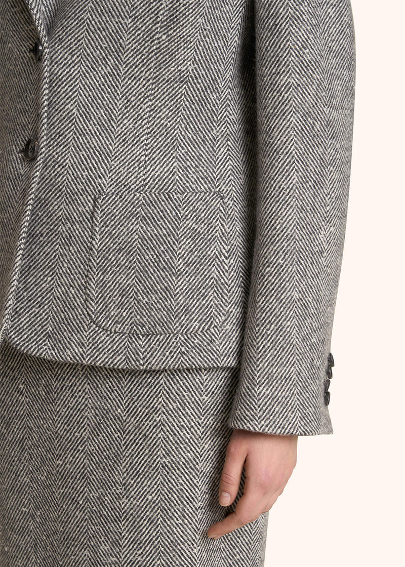 HERRINGBONE CASHMERE BLAZER