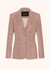 GLEN PLAID CASHMERE AND SILK BLAZER