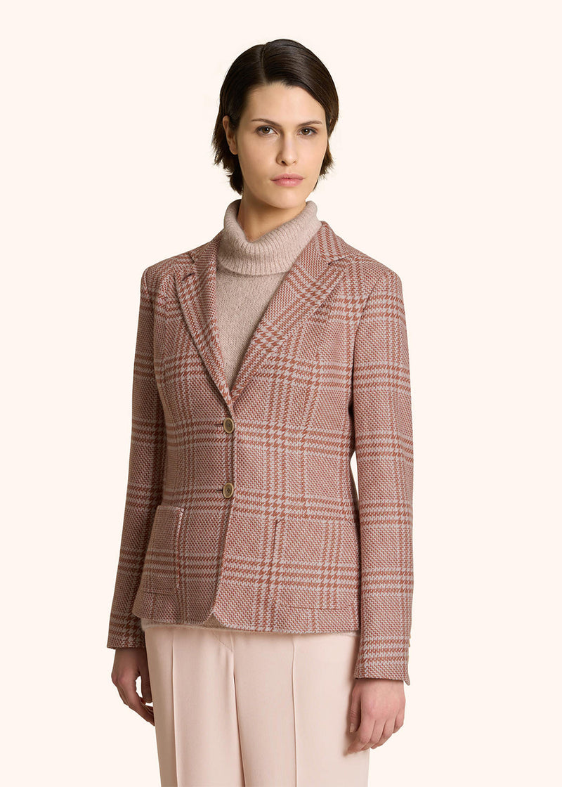 GLEN PLAID CASHMERE AND SILK BLAZER