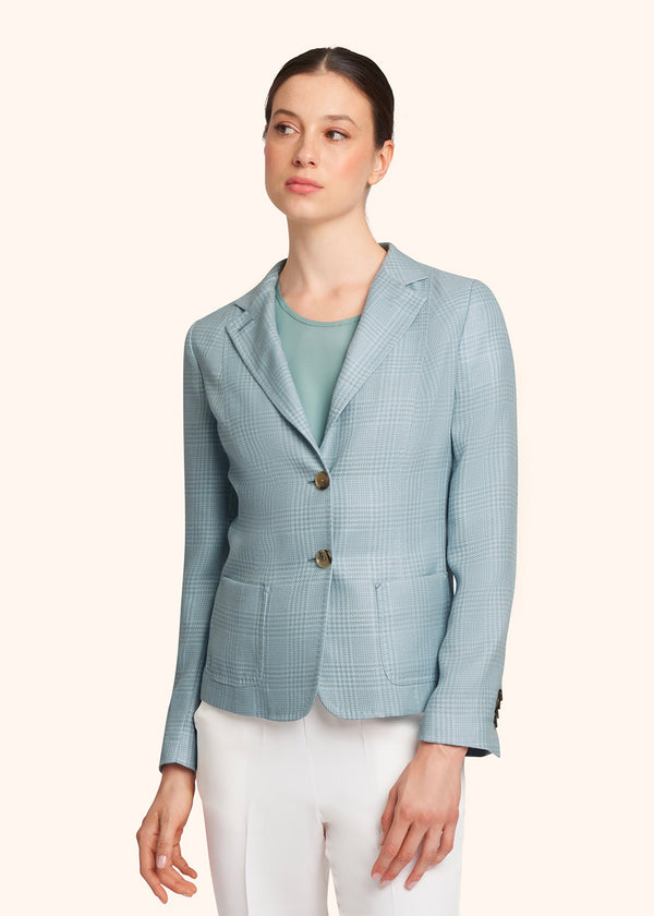 Kiton celestial blue jacket for woman, in cashmere 2
