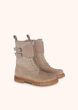 Kiton beige ankle boots for woman, in calfskin 2