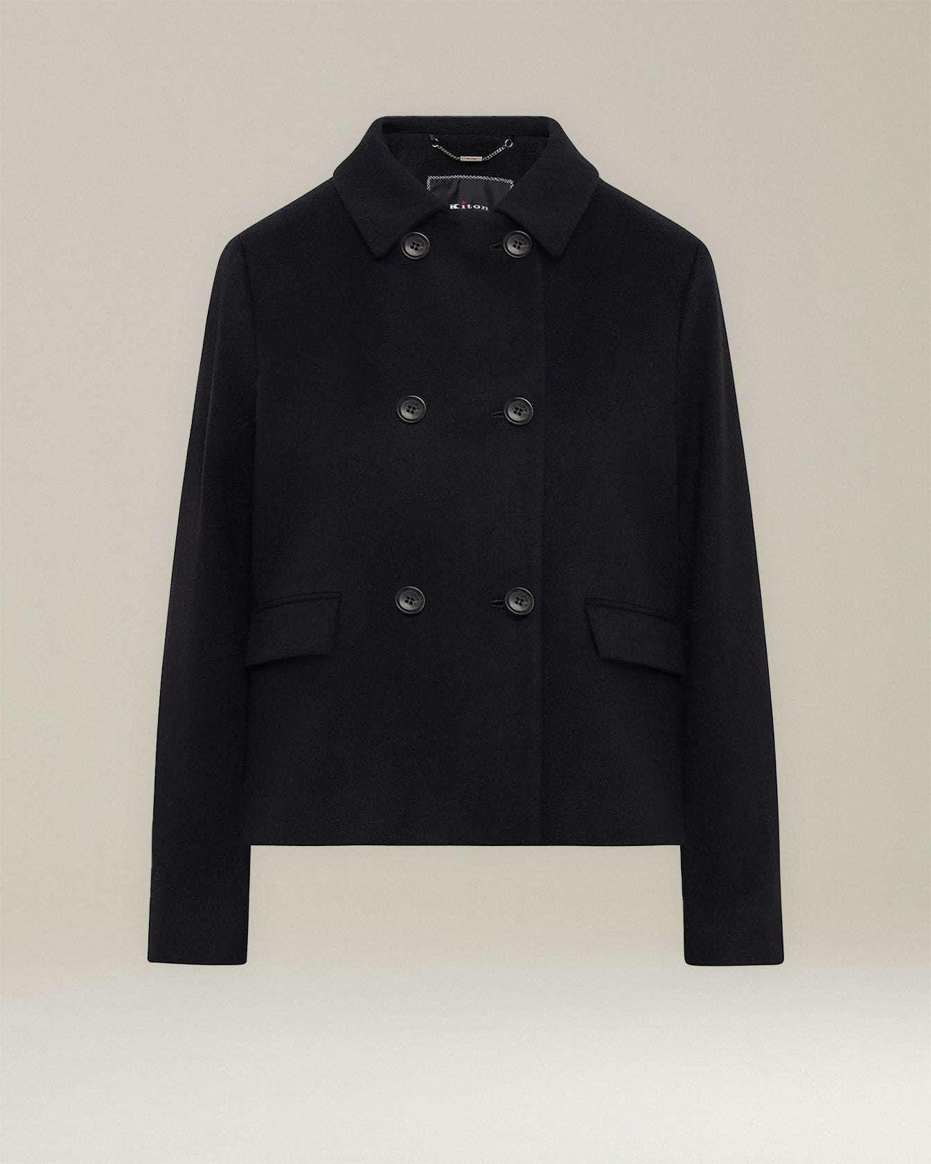 MONOCHROME CASHMERE PEA COAT