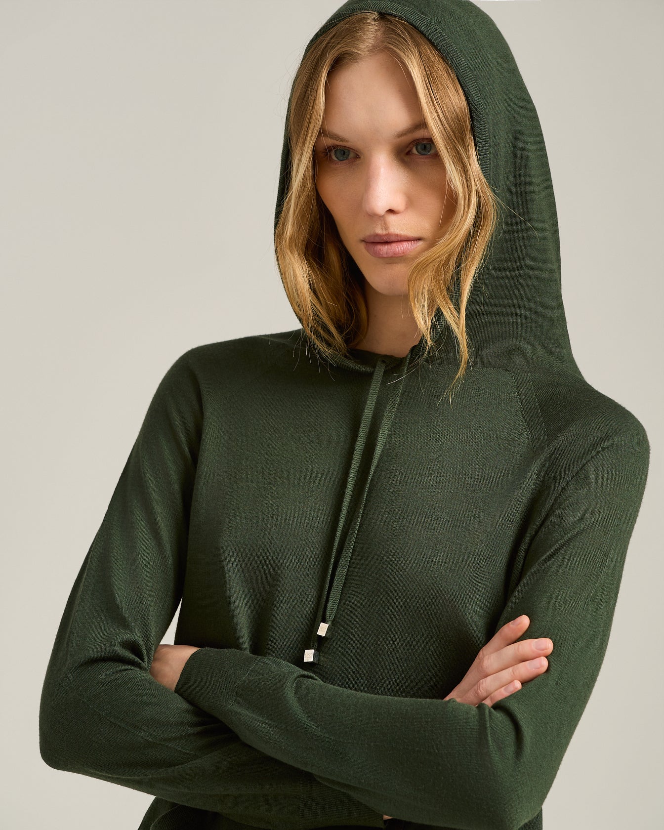 WOOL HOODED SWEATSHIRT