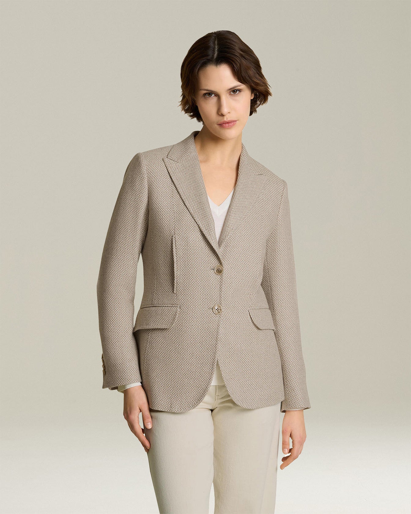 SINGLE-BREASTED CASHMERE BLAZER