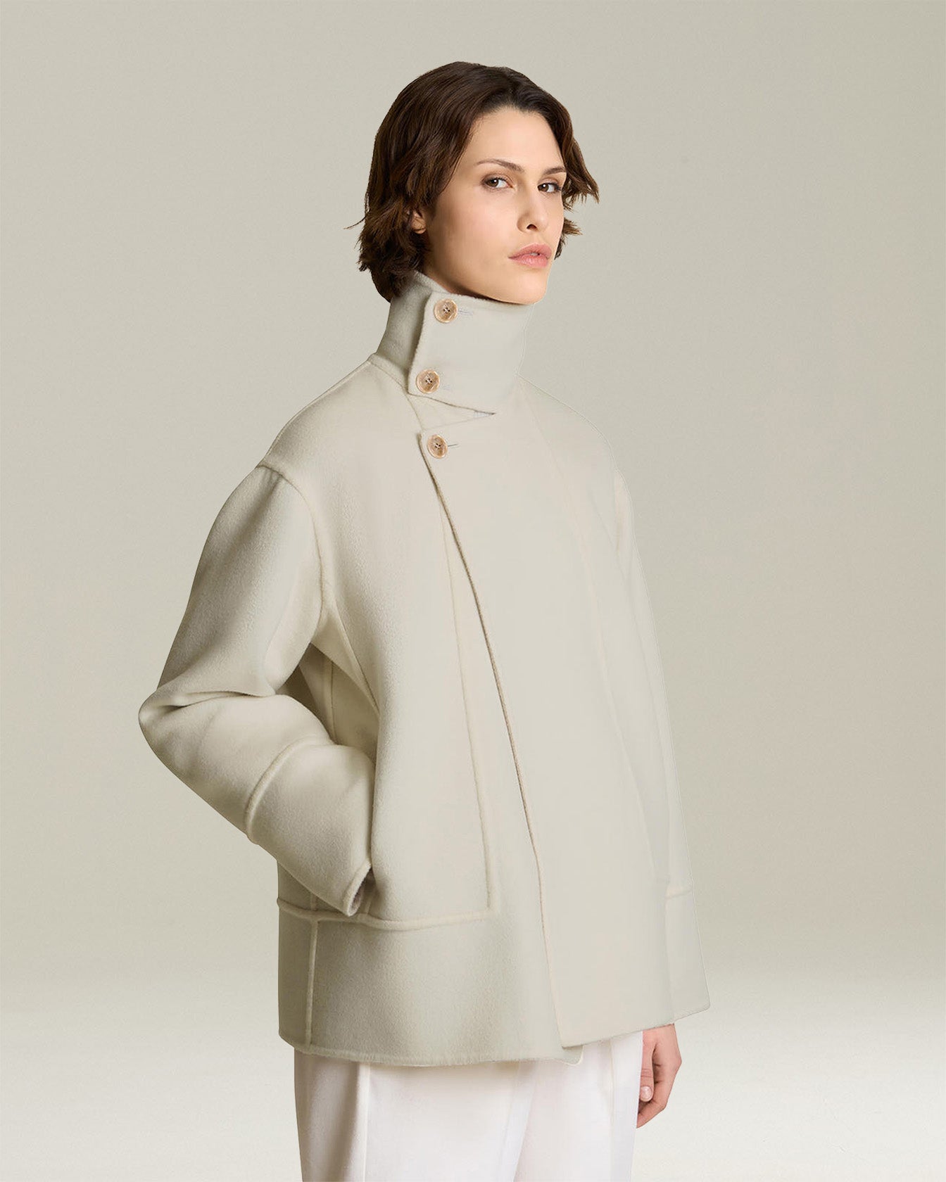 CASHMERE DOUBLE CLOTH COAT