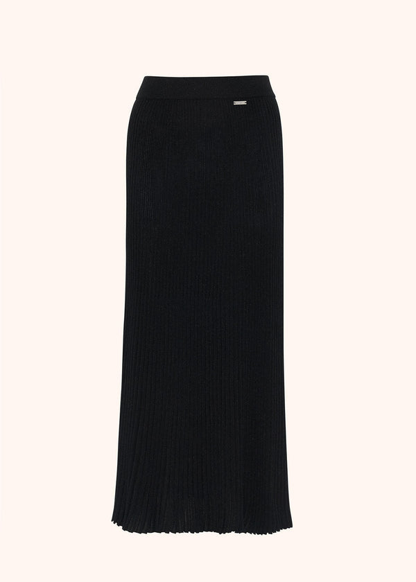 LAMÉ WOOL PENCIL SKIRT