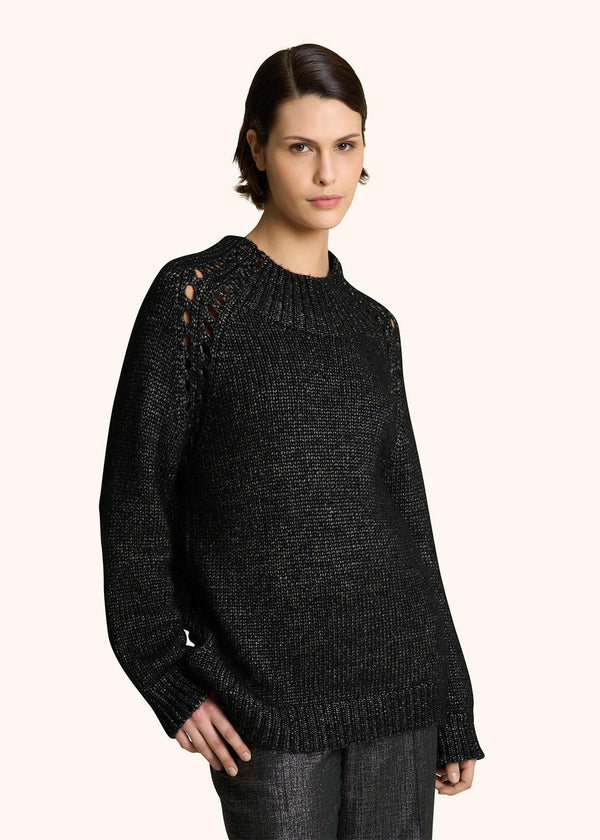 CASHMERE JUMPER WITH PERFORATED DETAILING