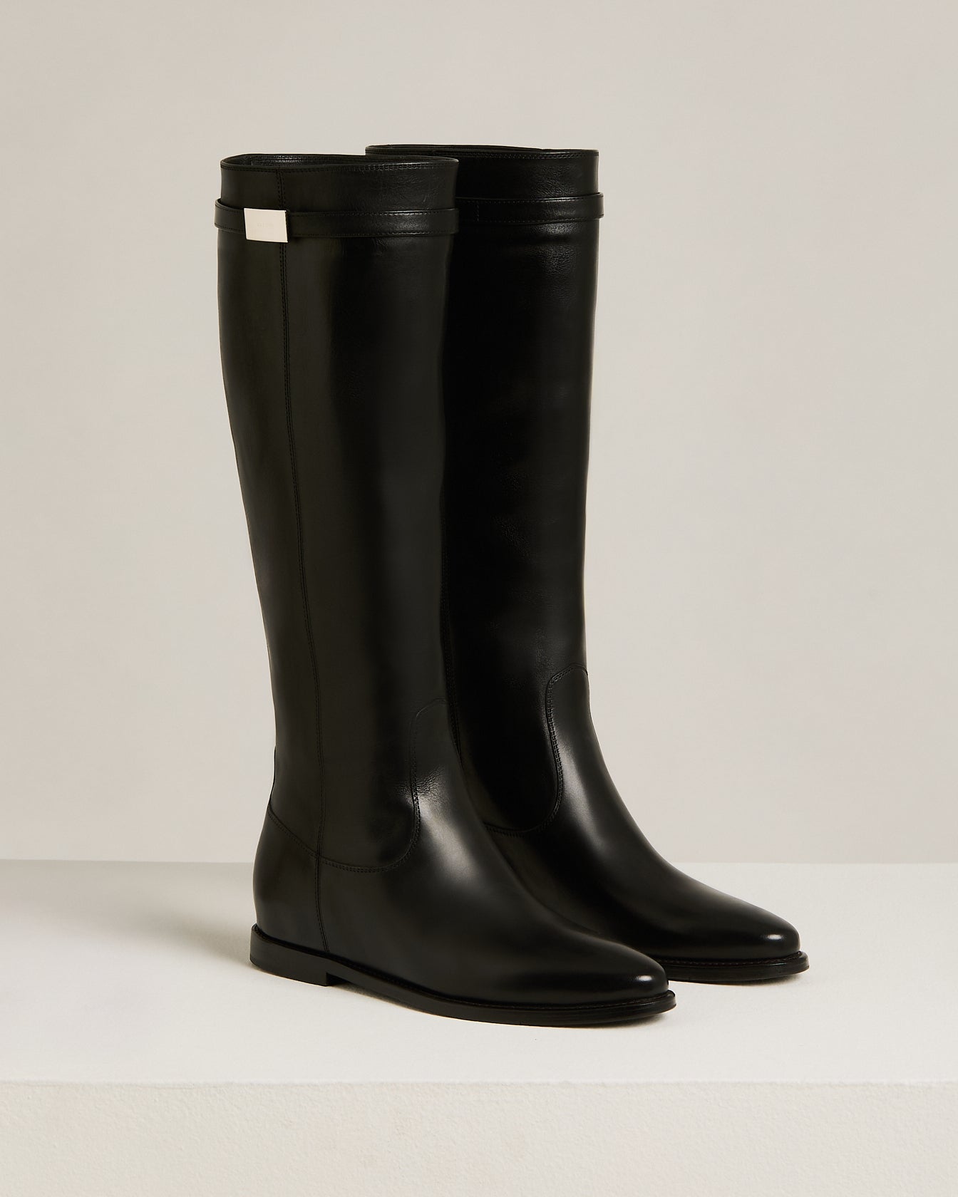 BLACK CALFSKIN BOOTS