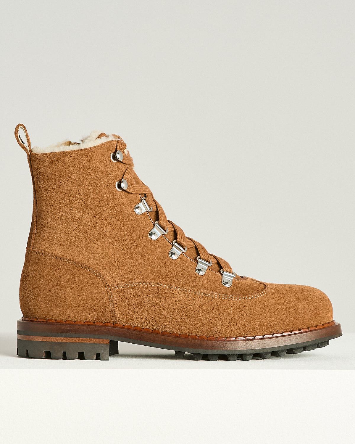 FOX BROWN CALFSKIN ANKLE BOOTS 1