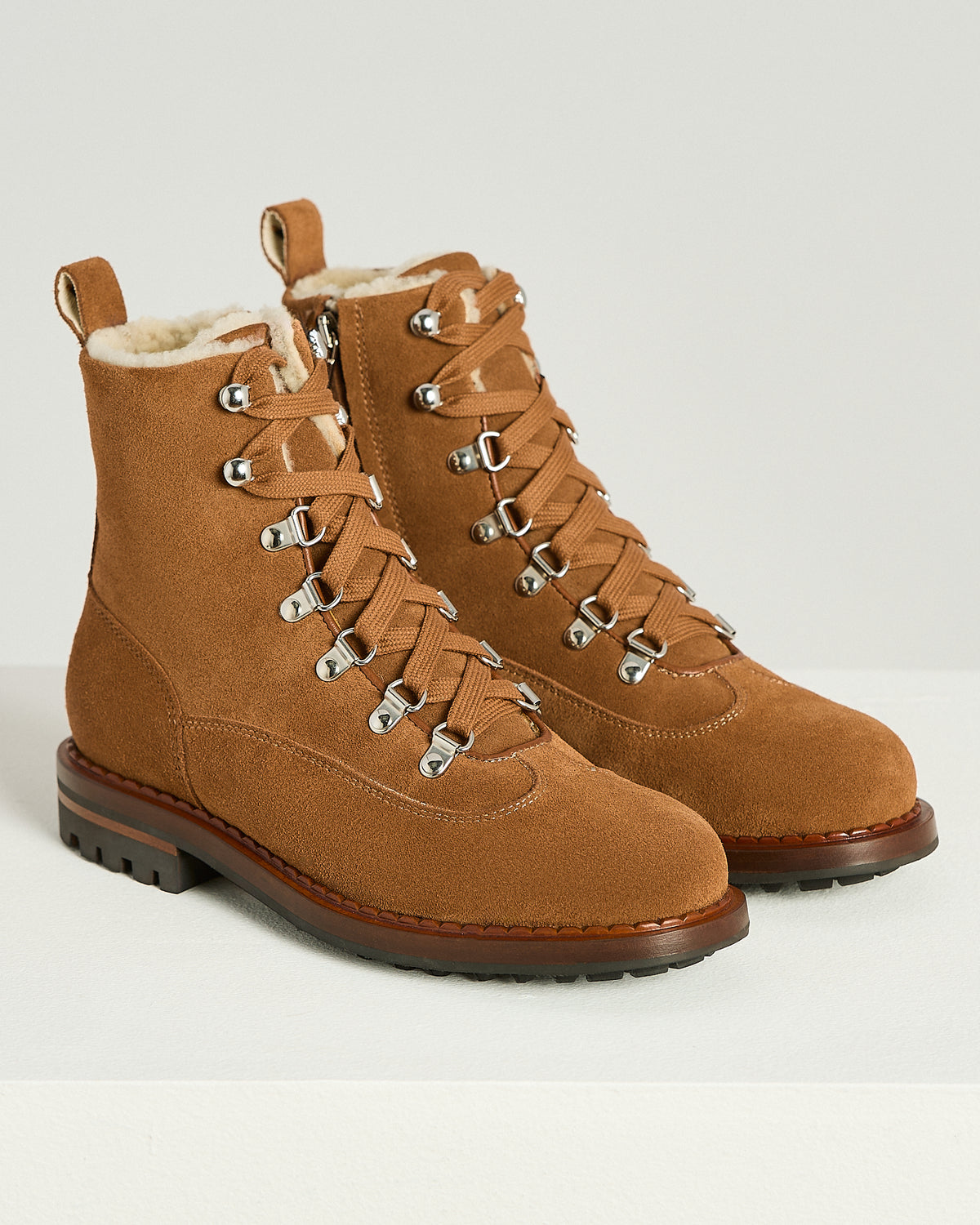 FOX BROWN CALFSKIN ANKLE BOOTS 2