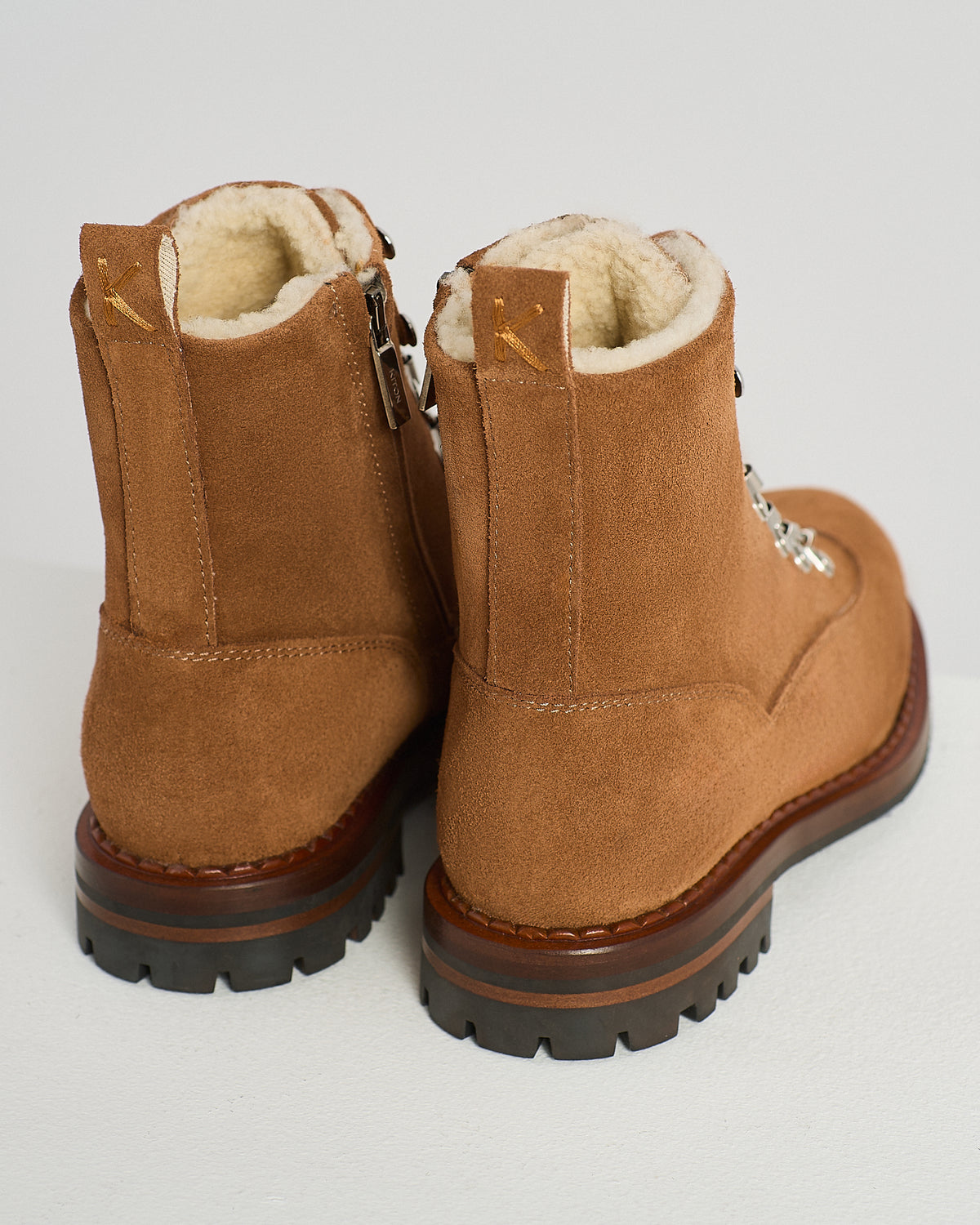FOX BROWN CALFSKIN ANKLE BOOTS 4