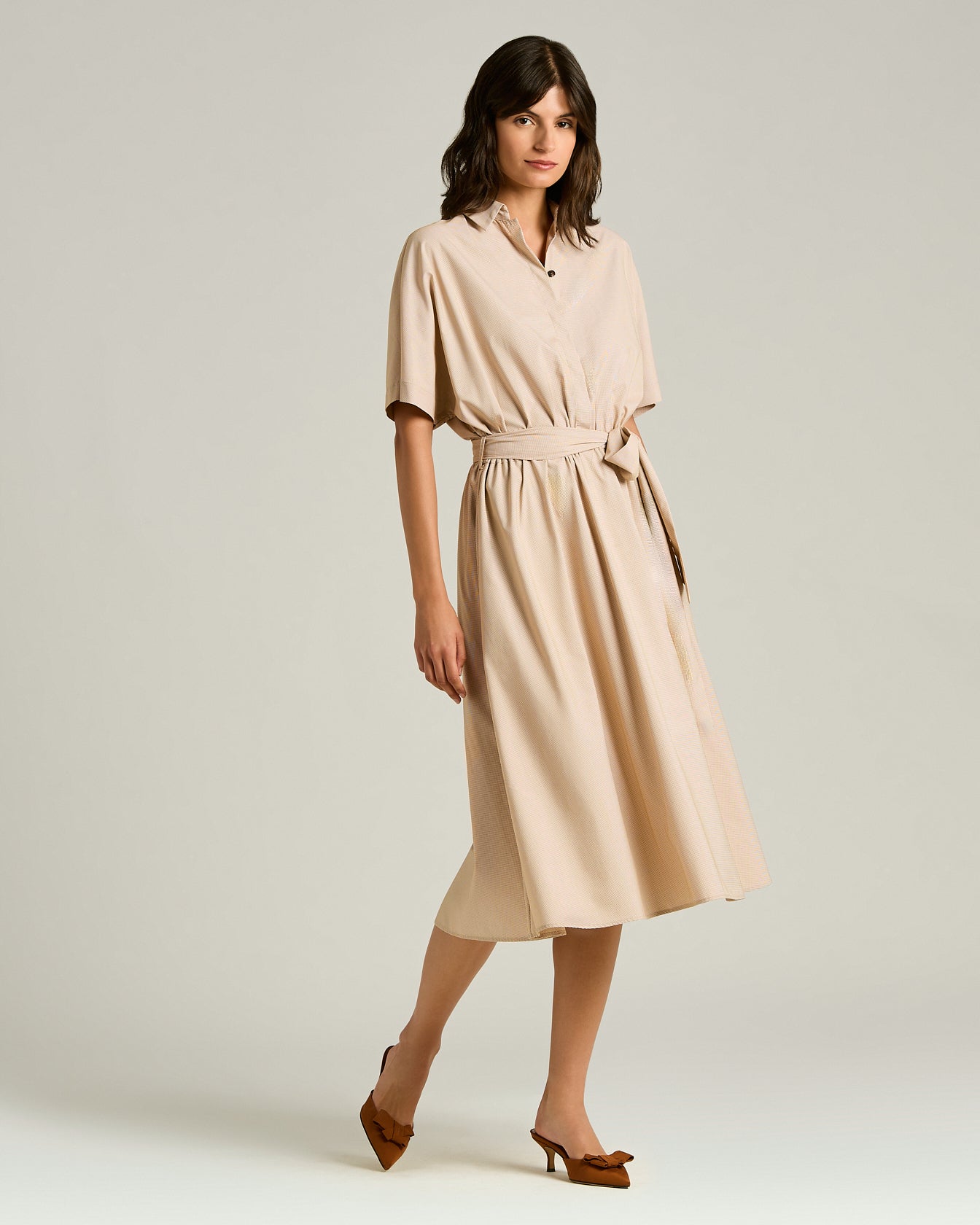 DRESS WITH BELT AT THE WAIST