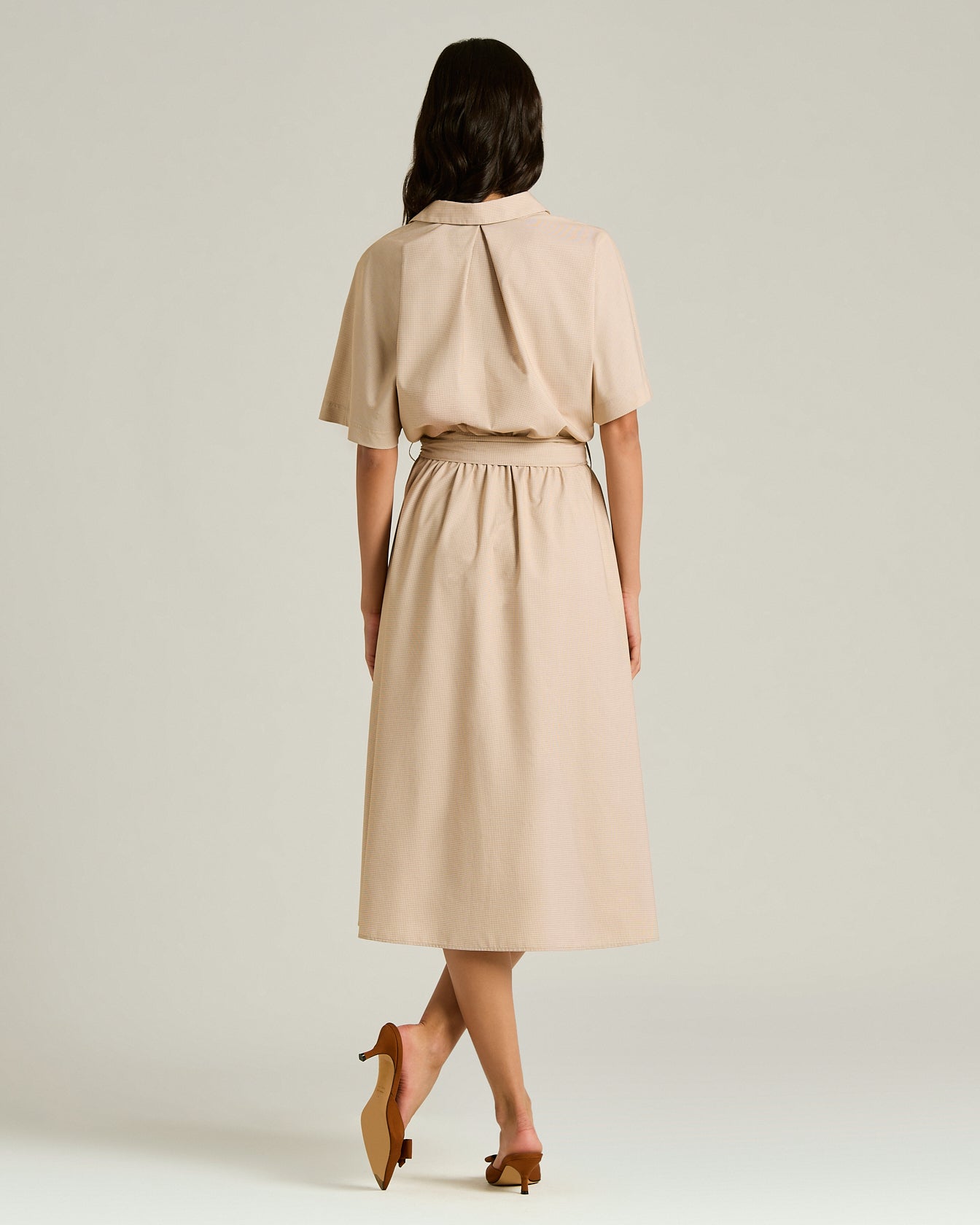 DRESS WITH BELT AT THE WAIST