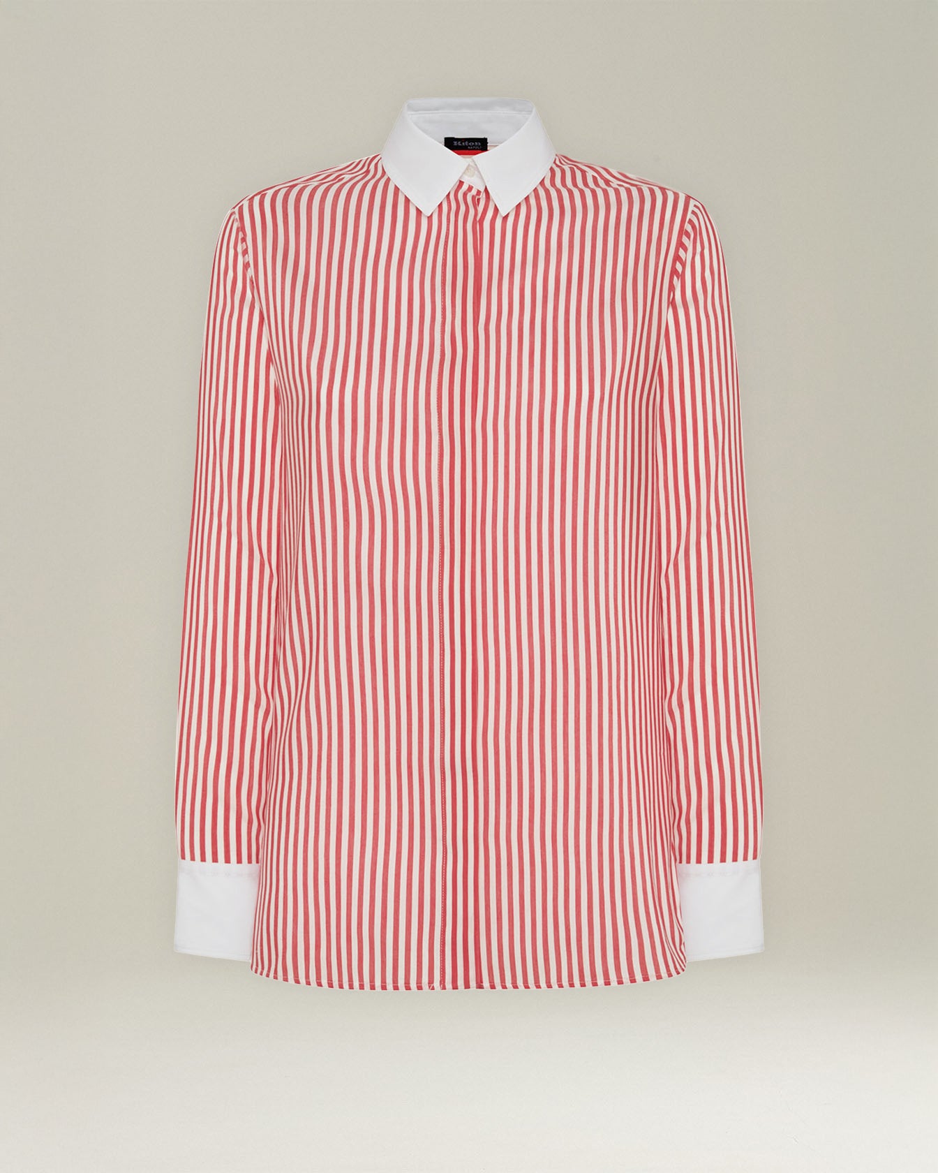 COTTON AND SILK STRIPED SHIRT