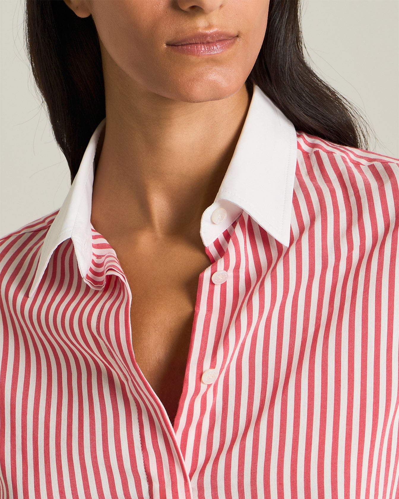 COTTON AND SILK STRIPED SHIRT