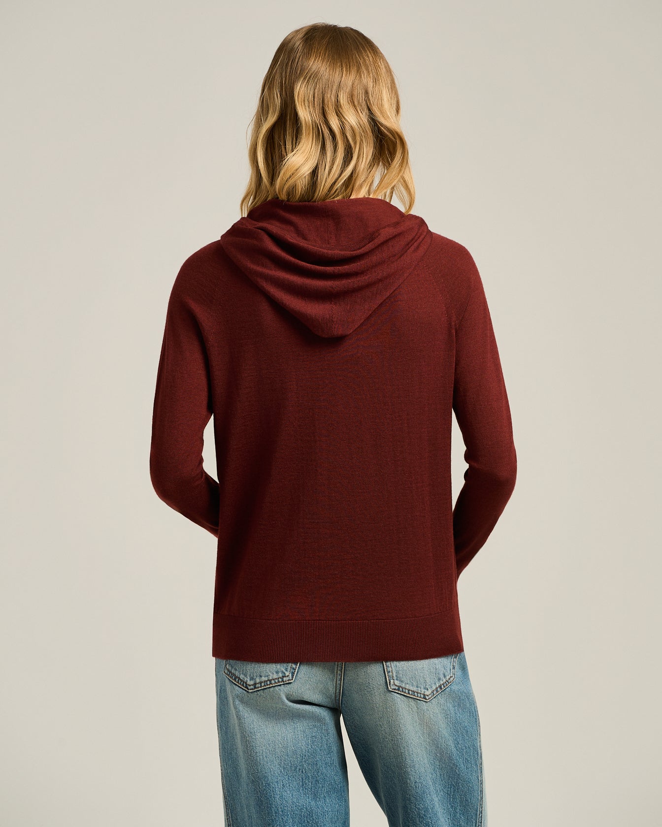 CASHMERE AND SILK HOODED SWEATSHIRT