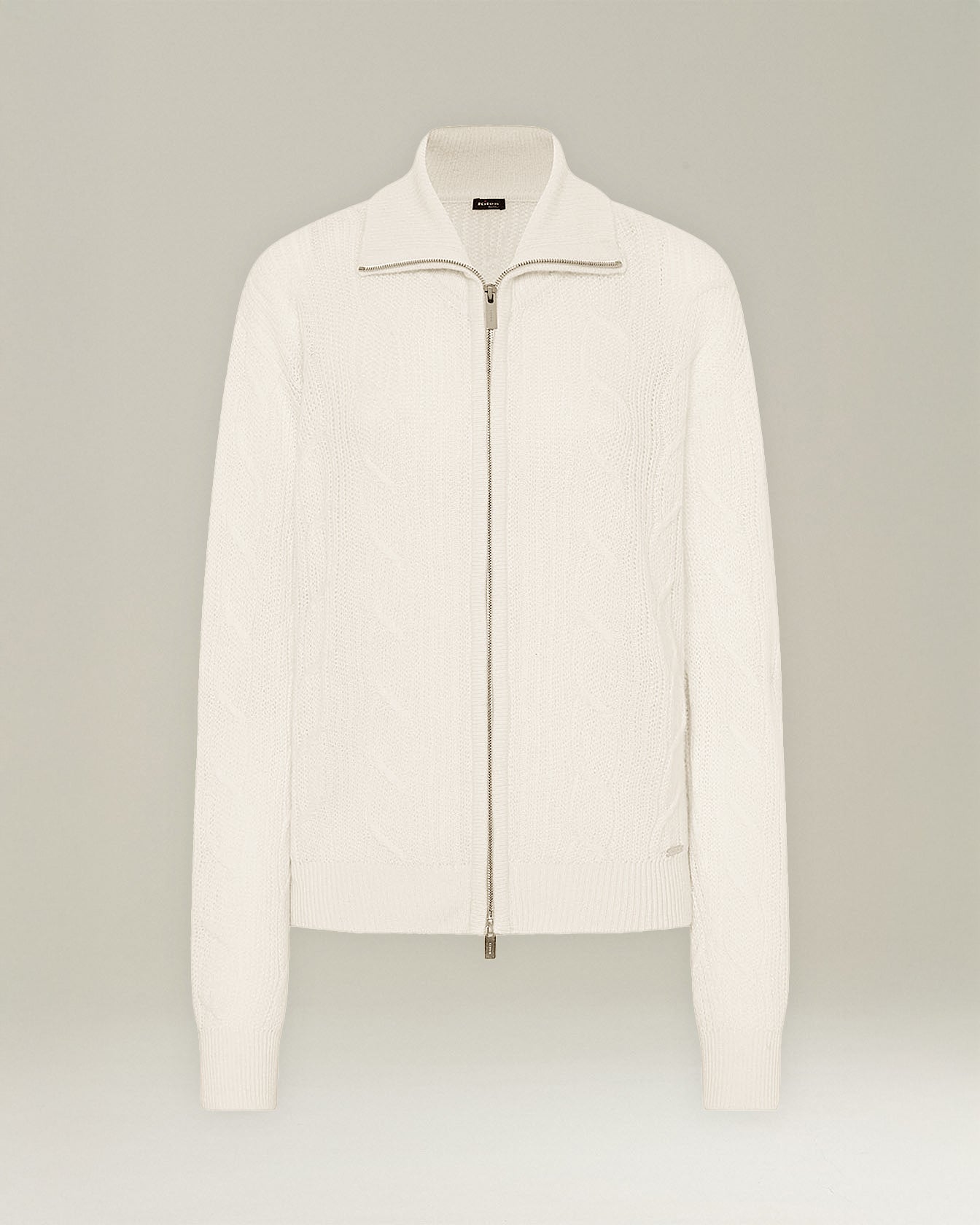 CASHMERE, SILK AND VISCOSE KNIT BOMBER JACKET