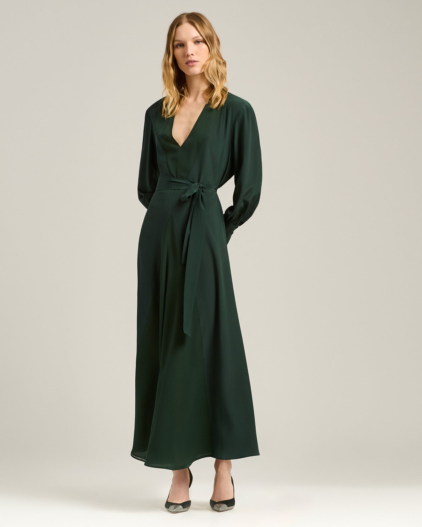 LONG SILK DRESS