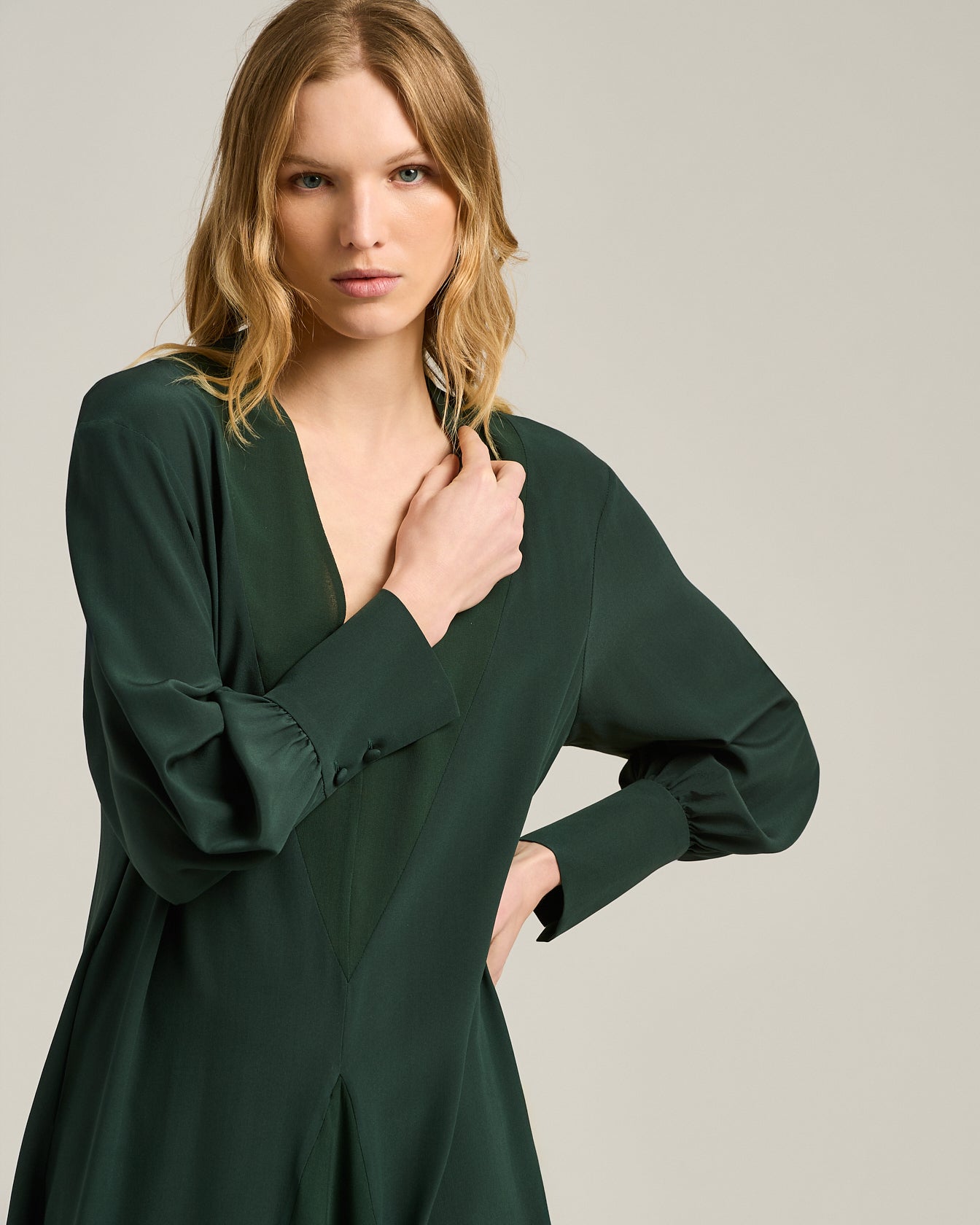 LONG SILK DRESS