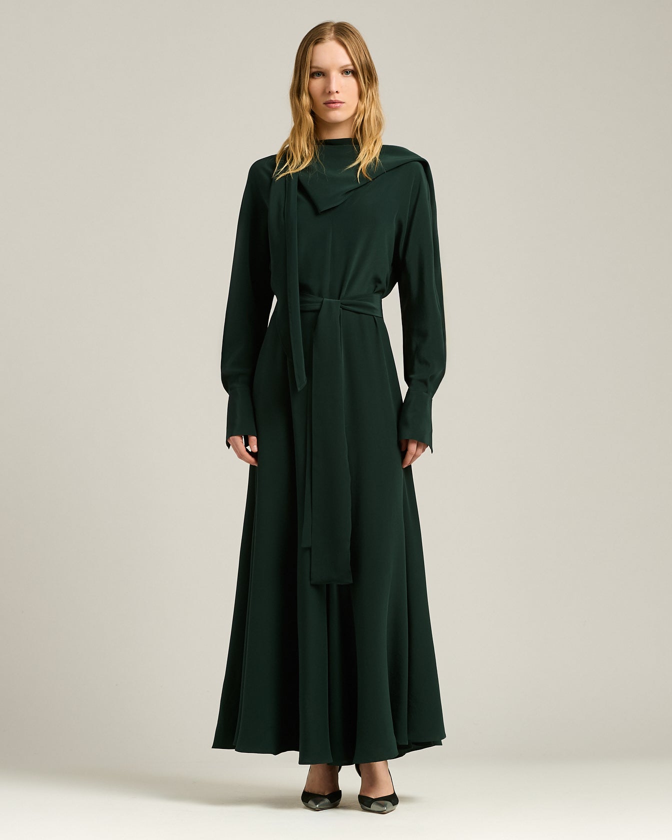 LONG SILK DRESS