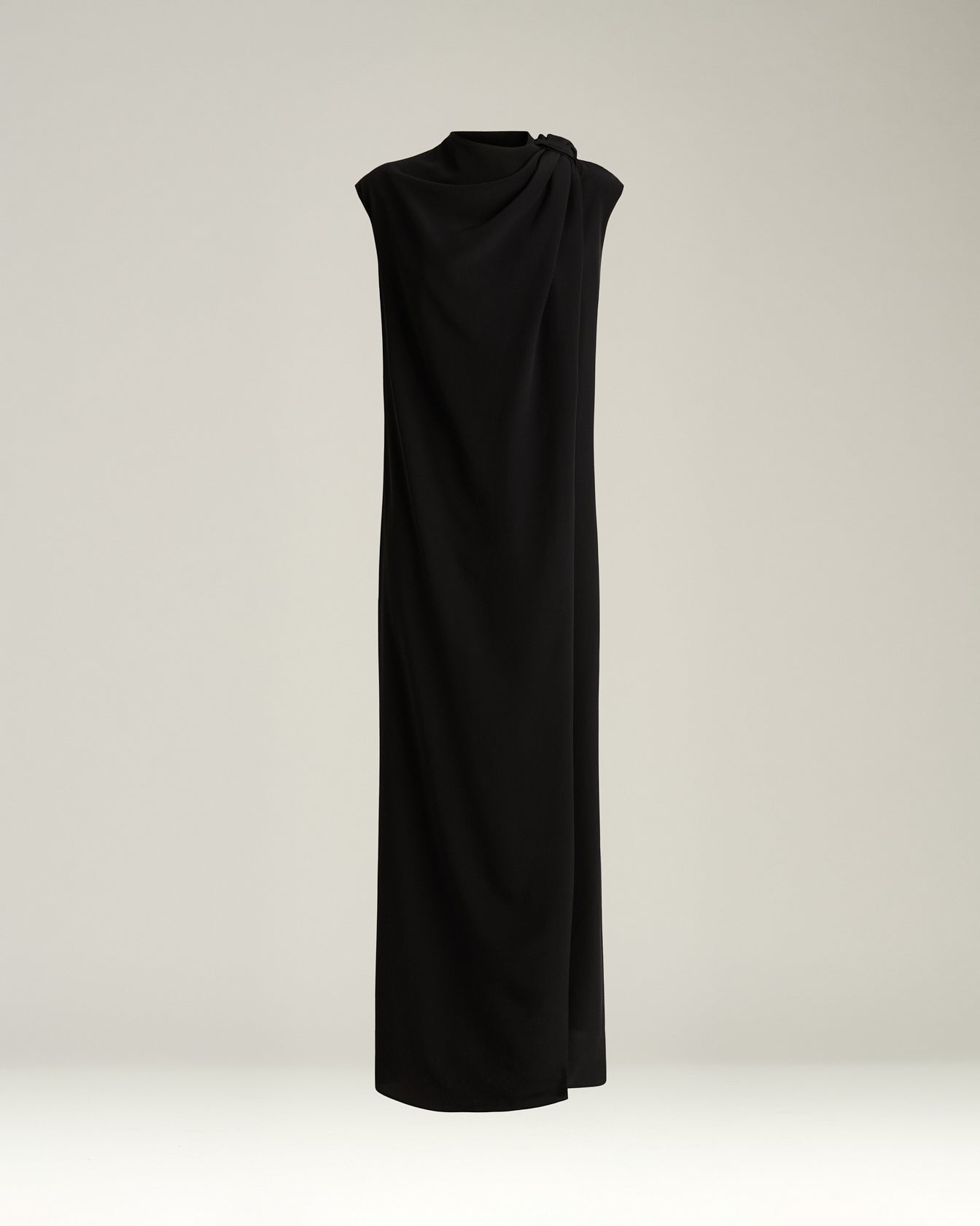 SILK DRESS WITH DRAPING