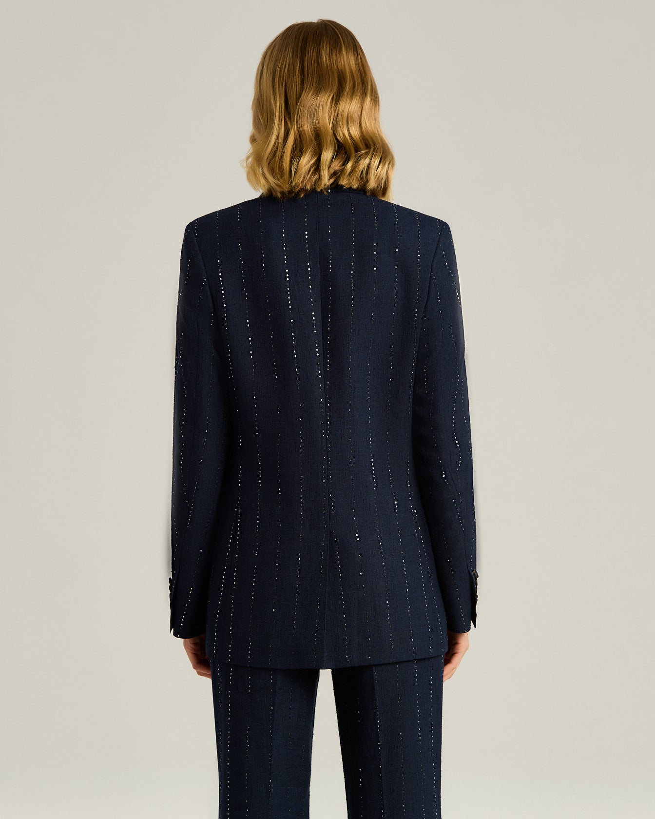 LINEN AND WOOL DOUBLE-BREASTED JACKET