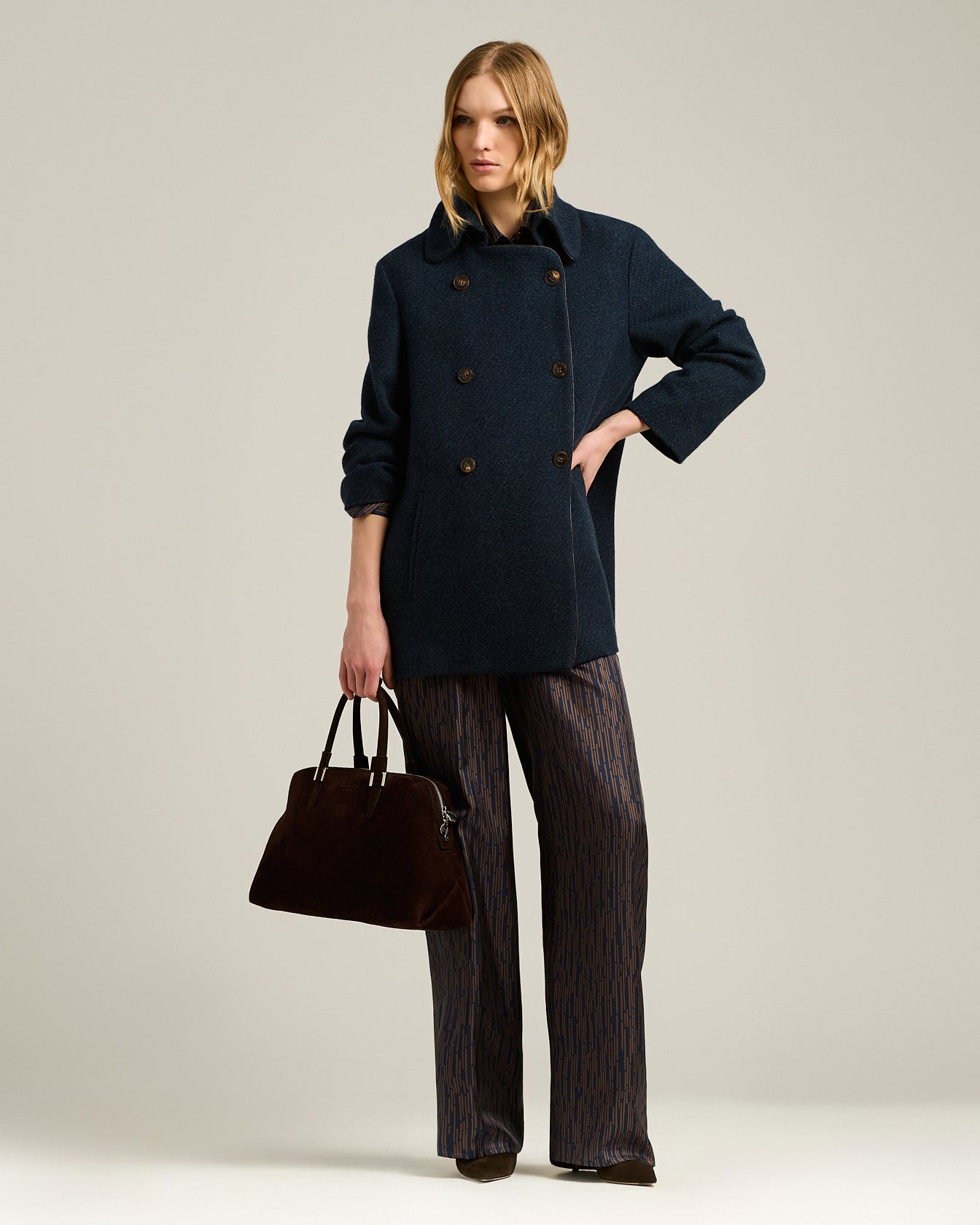 PURE CASHMERE DOUBLE-BREASTED PEACOAT