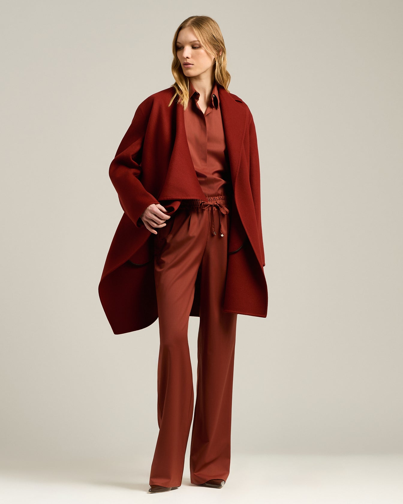 PURE CASHMERE OVERCOAT WITH SARTORIAL KNOT