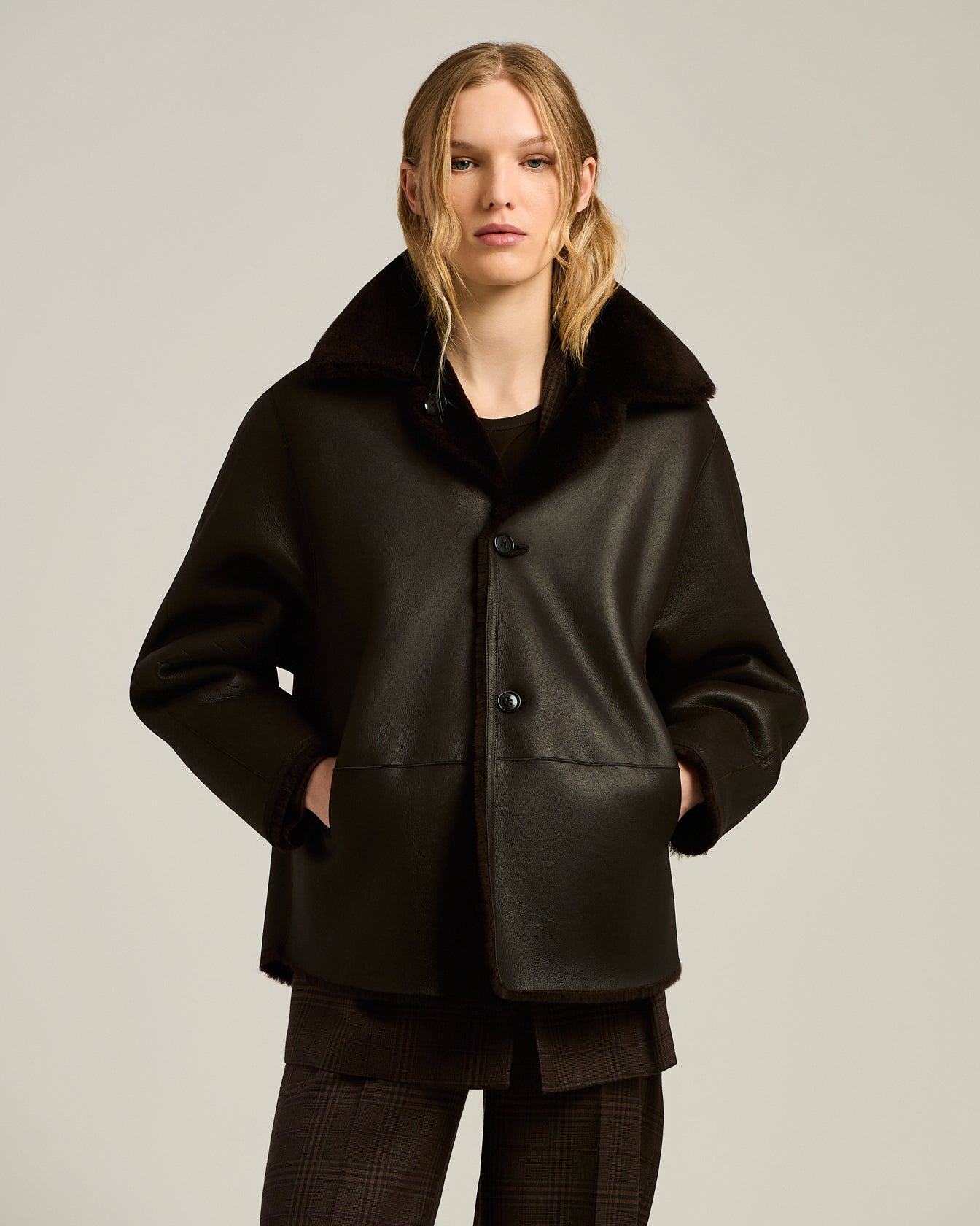REVERSIBLE SHEARLING JACKET