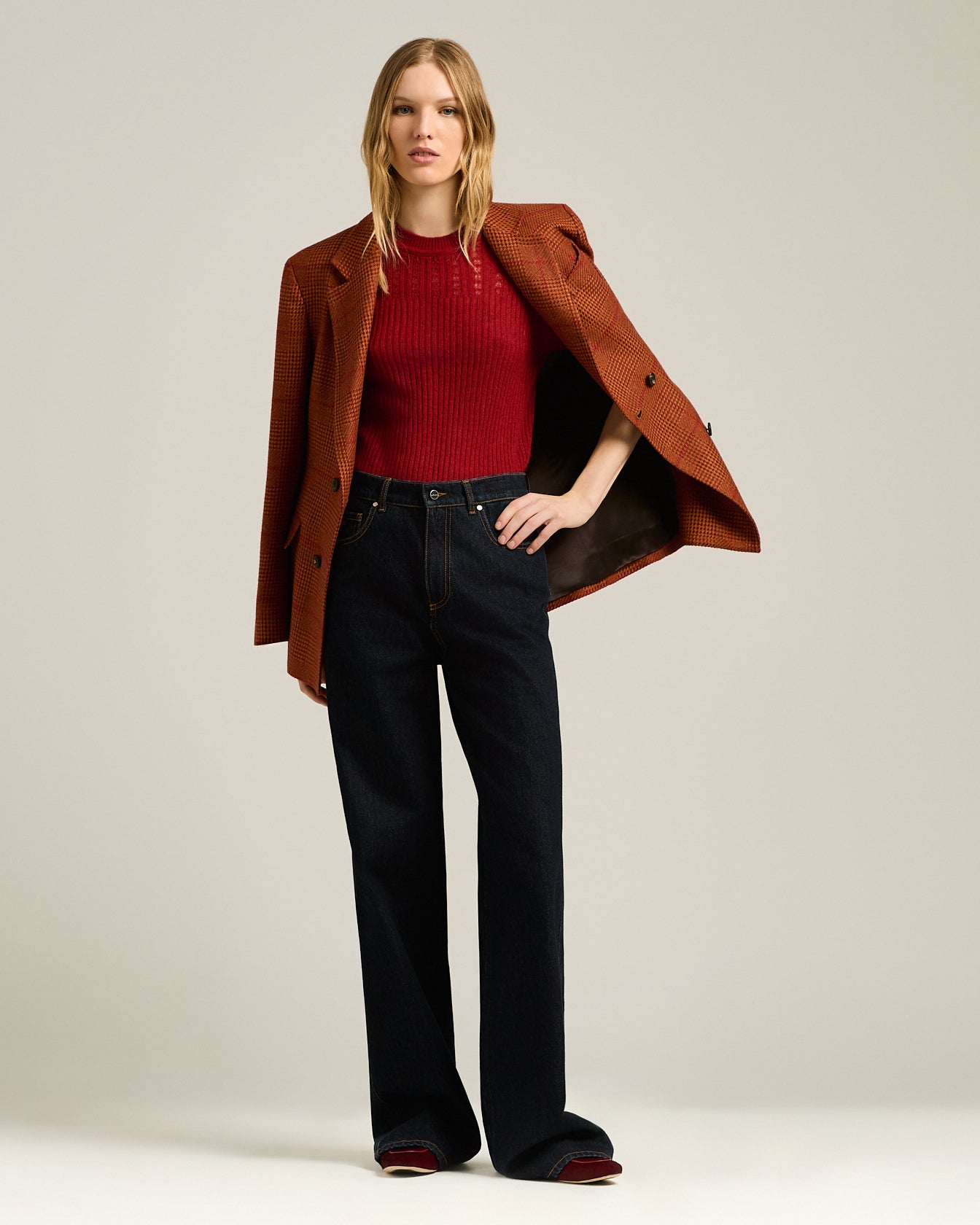 CASHMERE AND SILK OPENWORK SWEATER