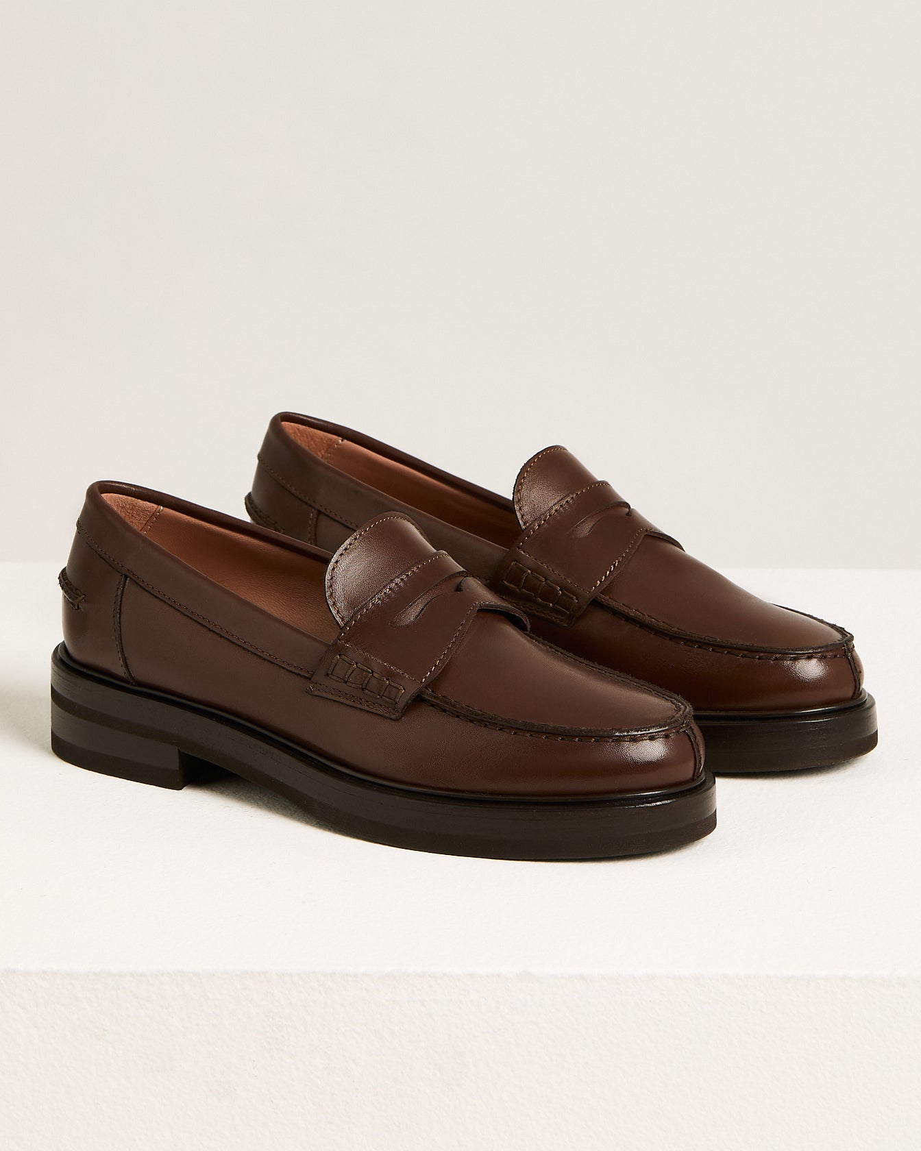EBONY SMOOTH CALFSKIN LOAFERS