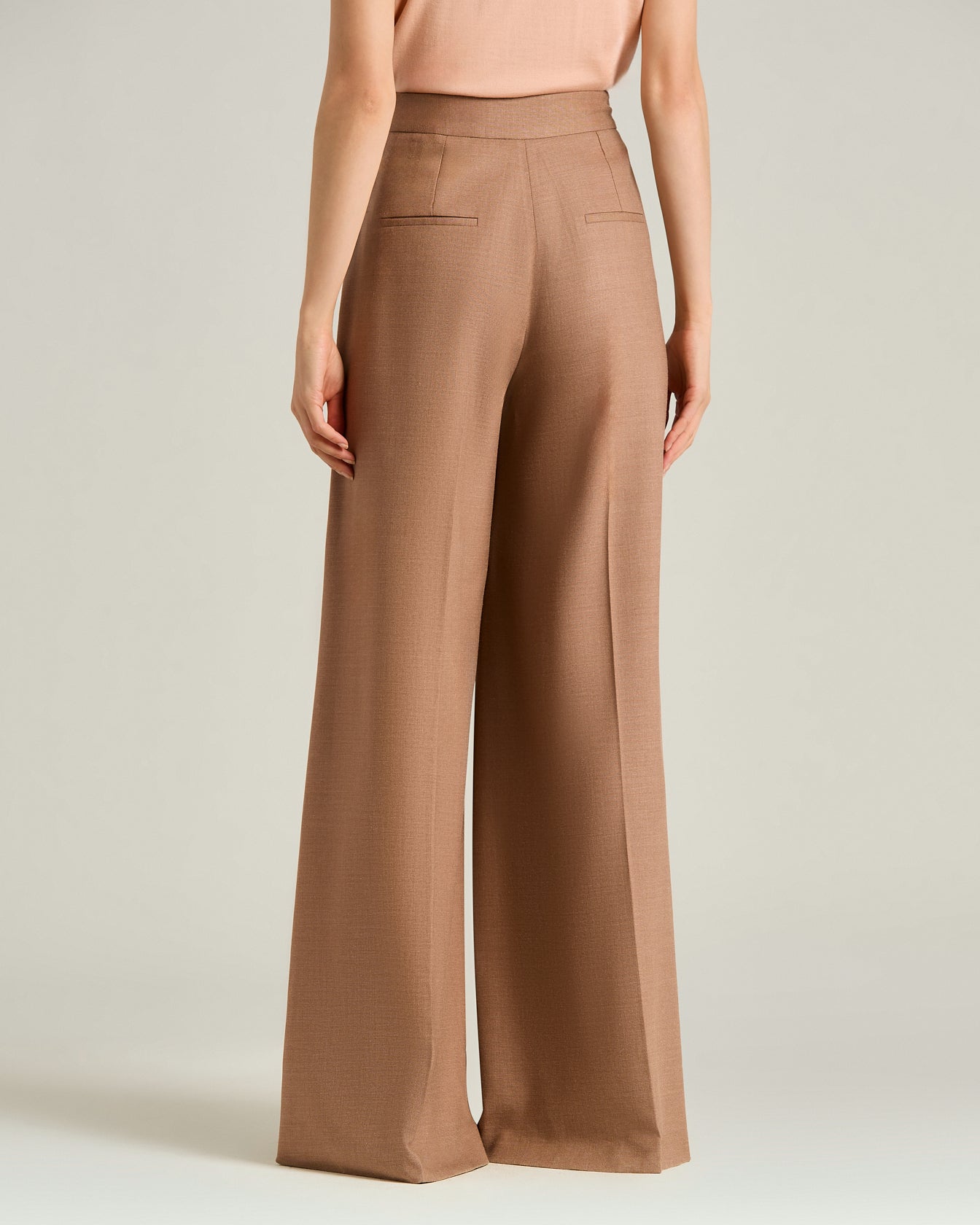 TAILORED WOOL AND SILK TROUSERS
