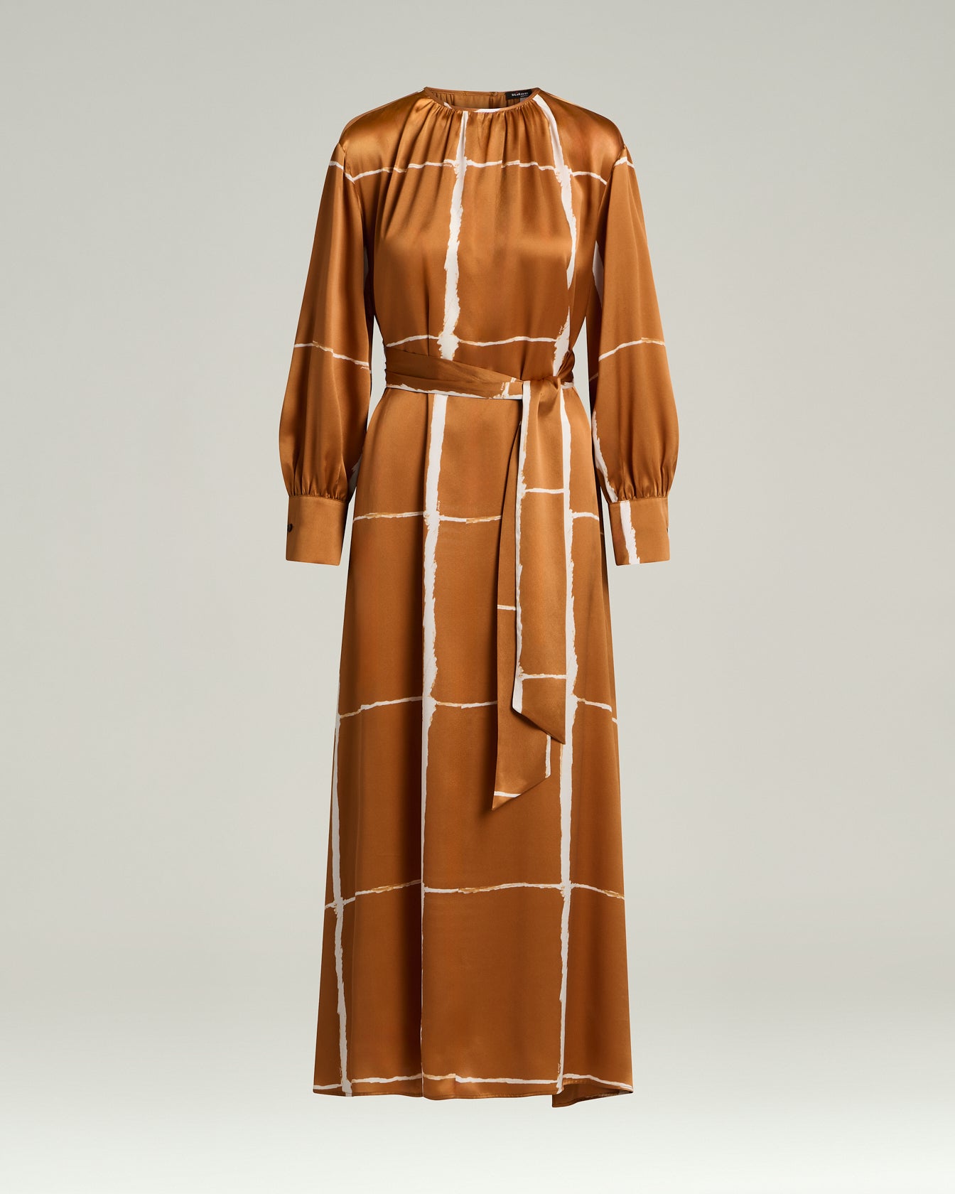 SILK SATIN DRESS WITH FLUID SILHOUETTE