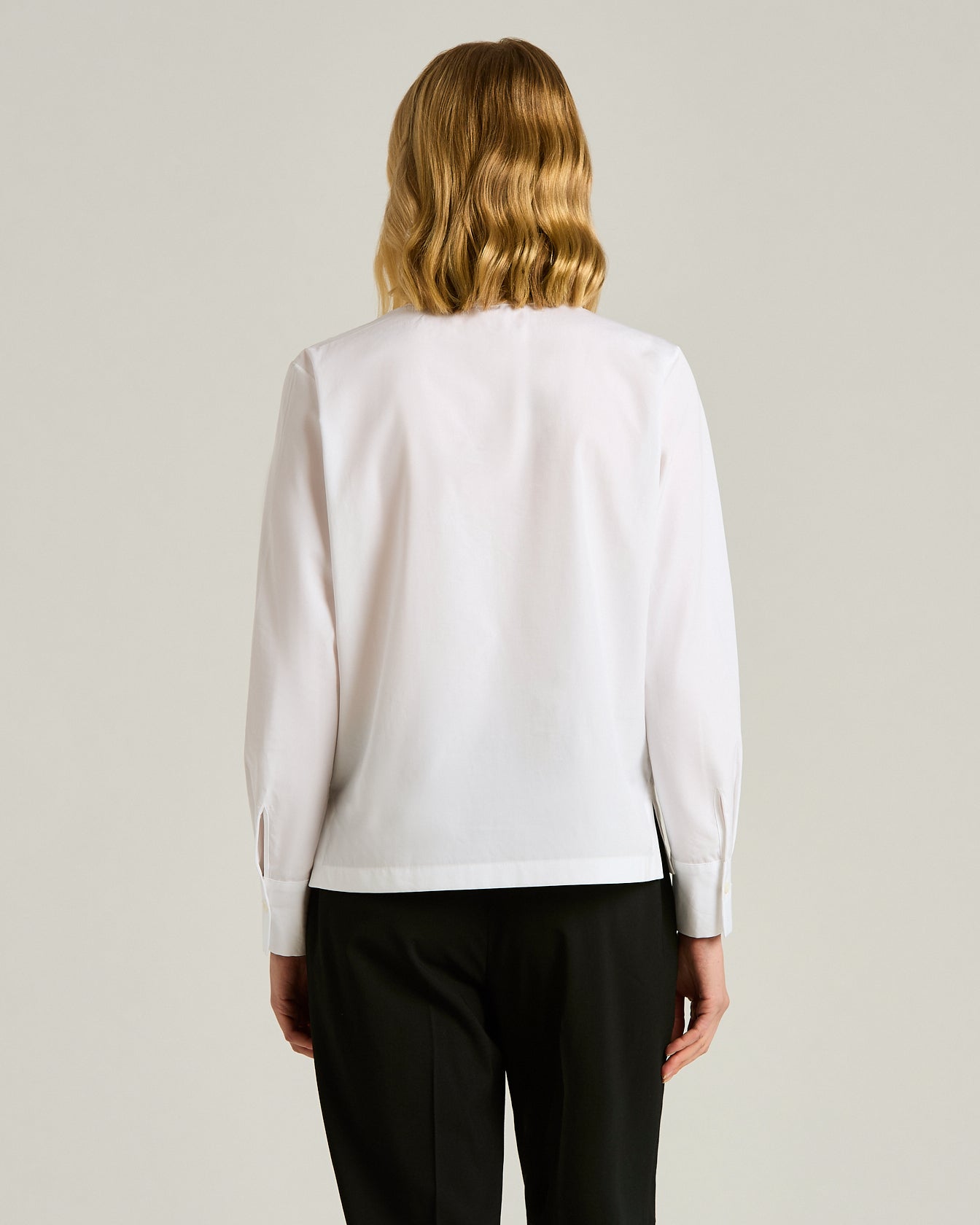 PURE COTTON SHIRT WITH TONAL EMBROIDERY