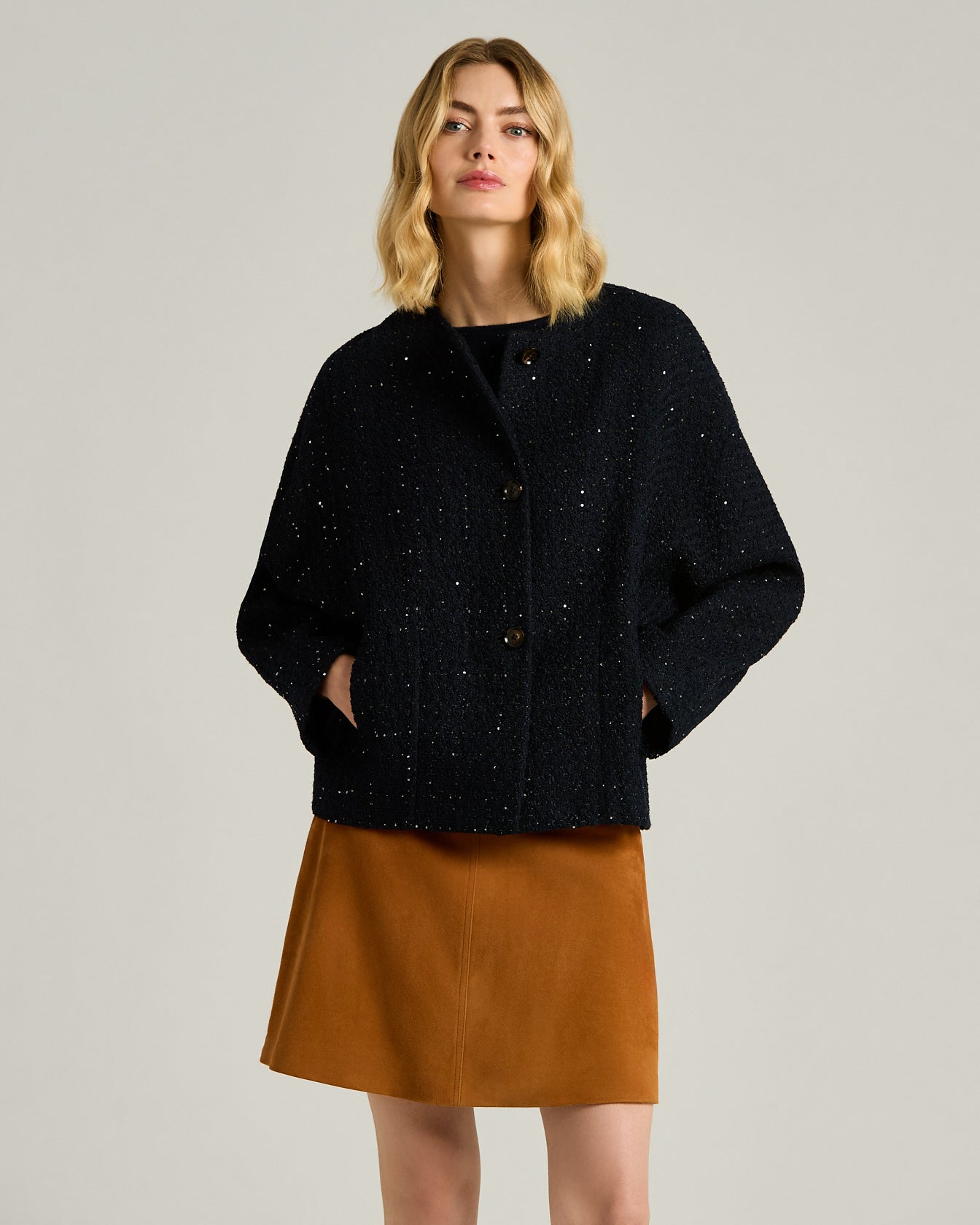 TAILORED WOOL AND SILK JACKET