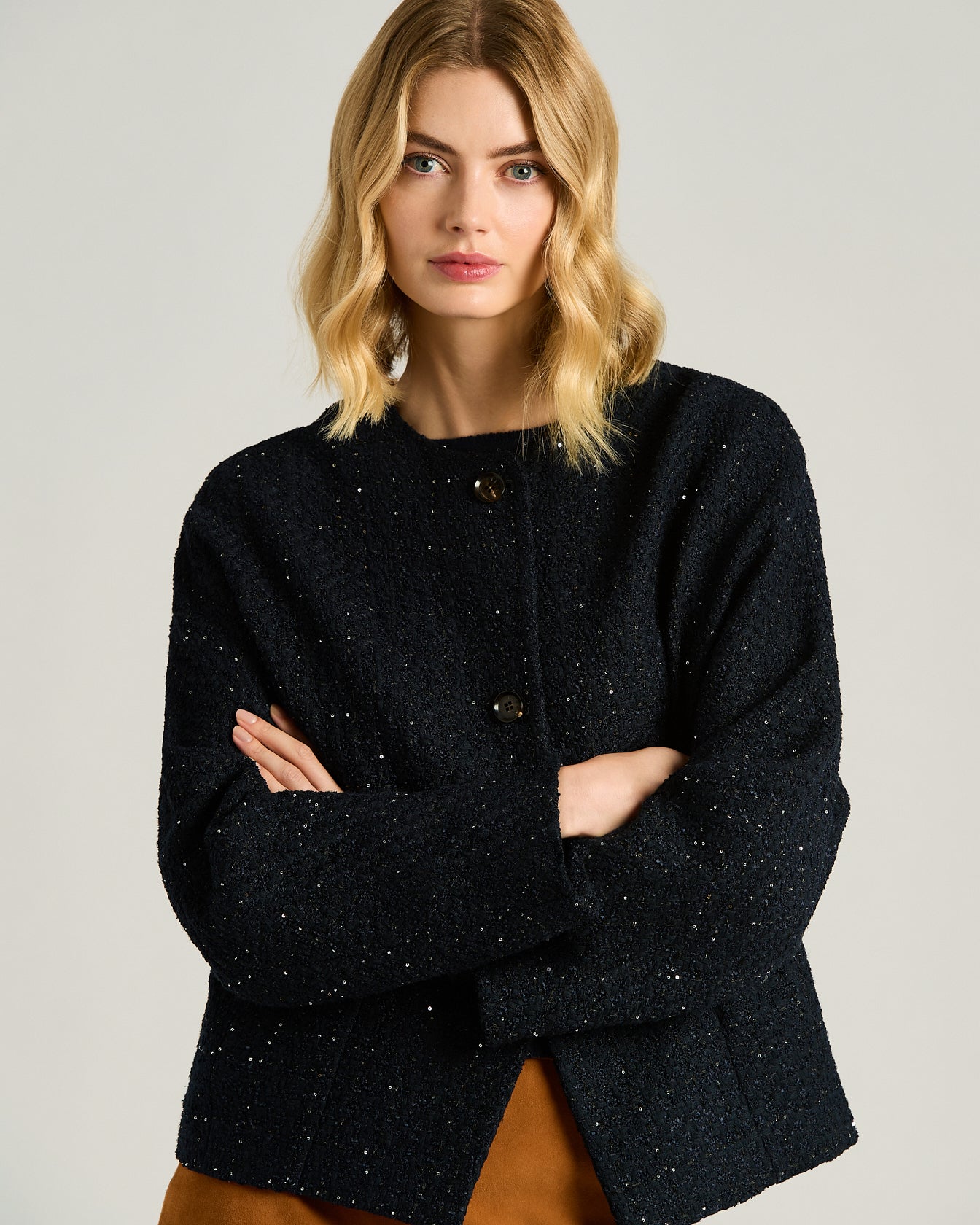 TAILORED WOOL AND SILK JACKET