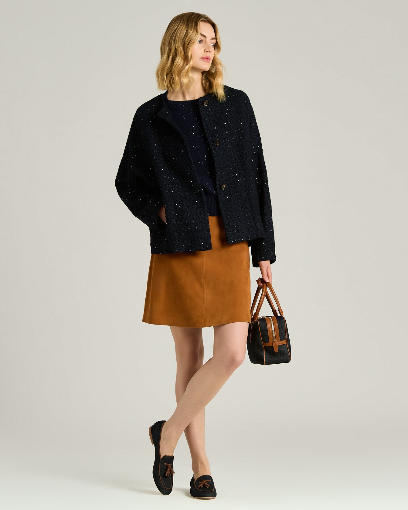 TAILORED WOOL AND SILK JACKET