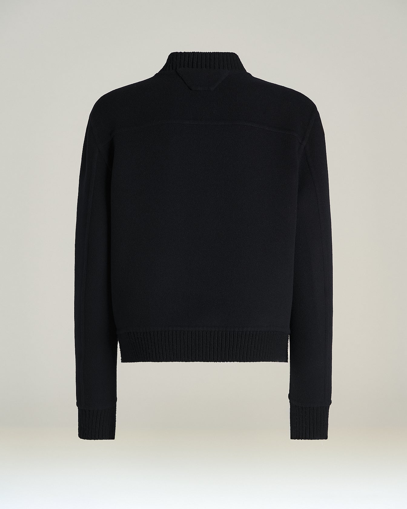 PURE CASHMERE BOMBER JACKET WITH PATCH POCKETS