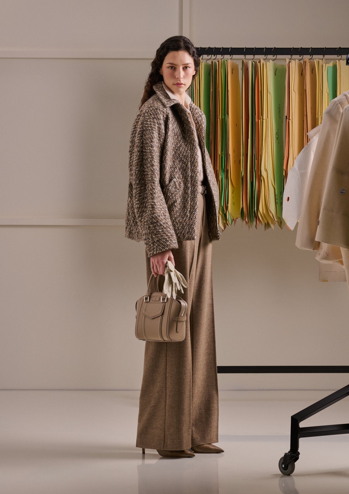 TAILORED WOOL AND CASHMERE TROUSERS