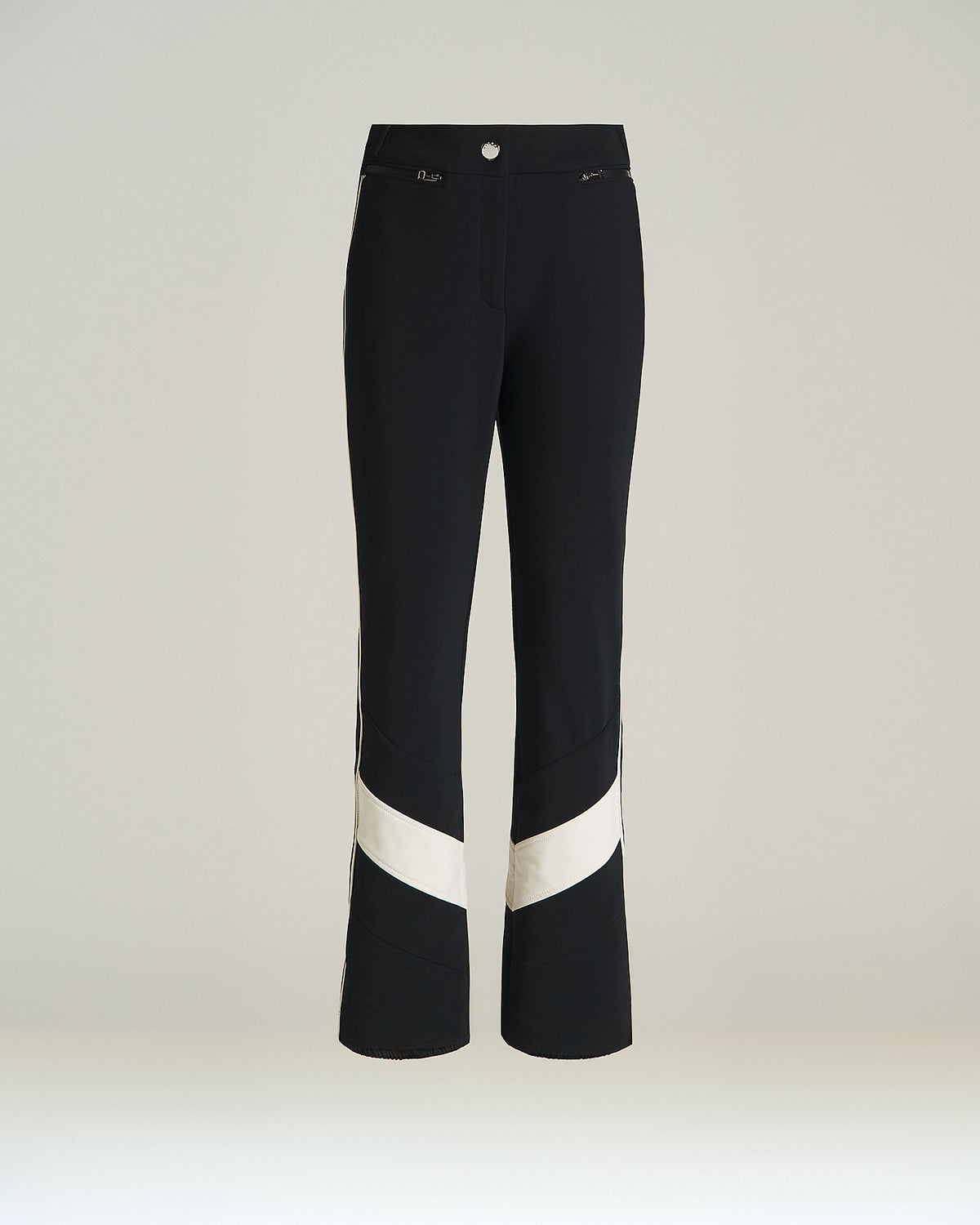 BEIGE/BROWN/BLACK SKI PANTS WITH CONTRAST INSERTS 1
