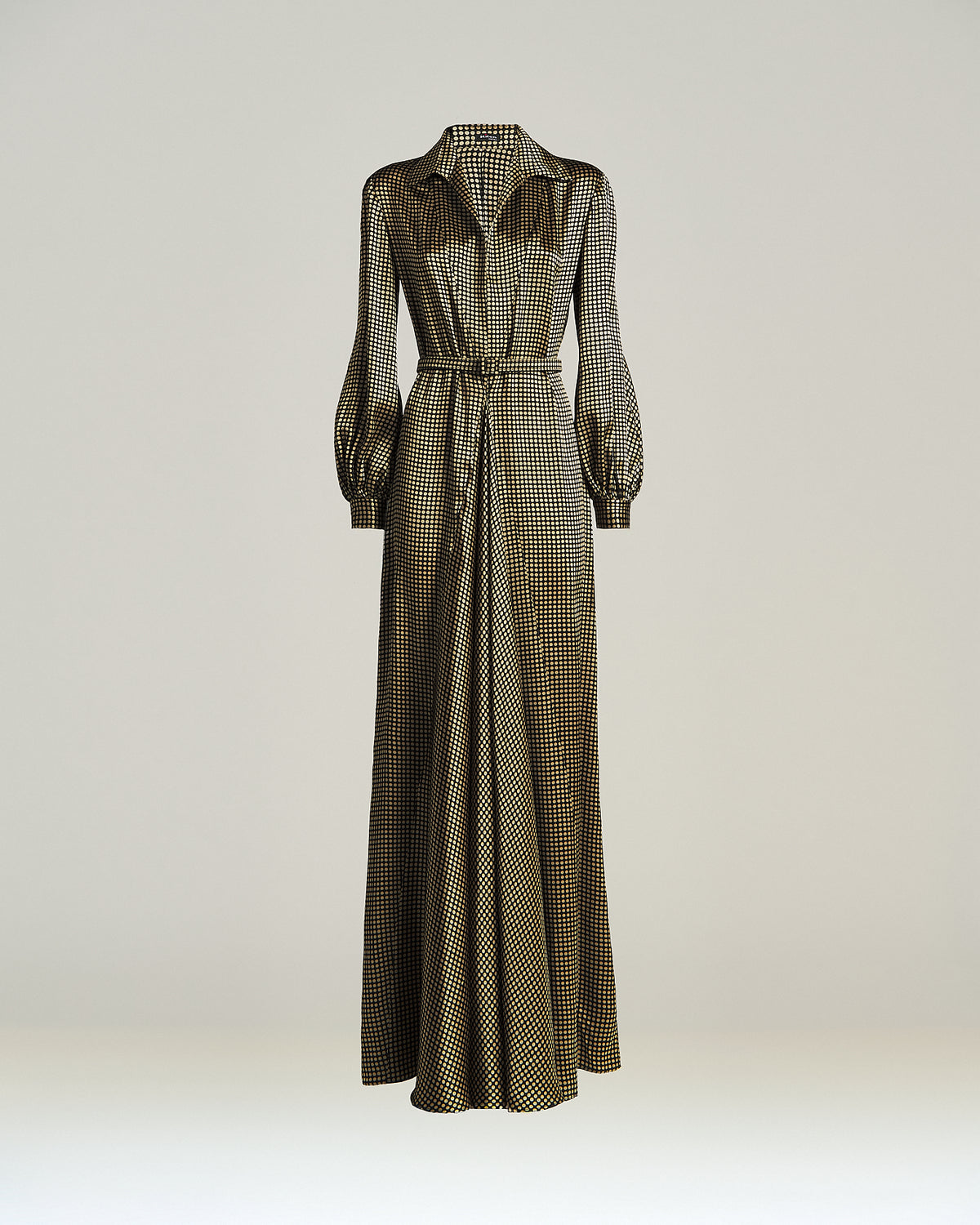 BLACK/SAND SILK DRESS 1