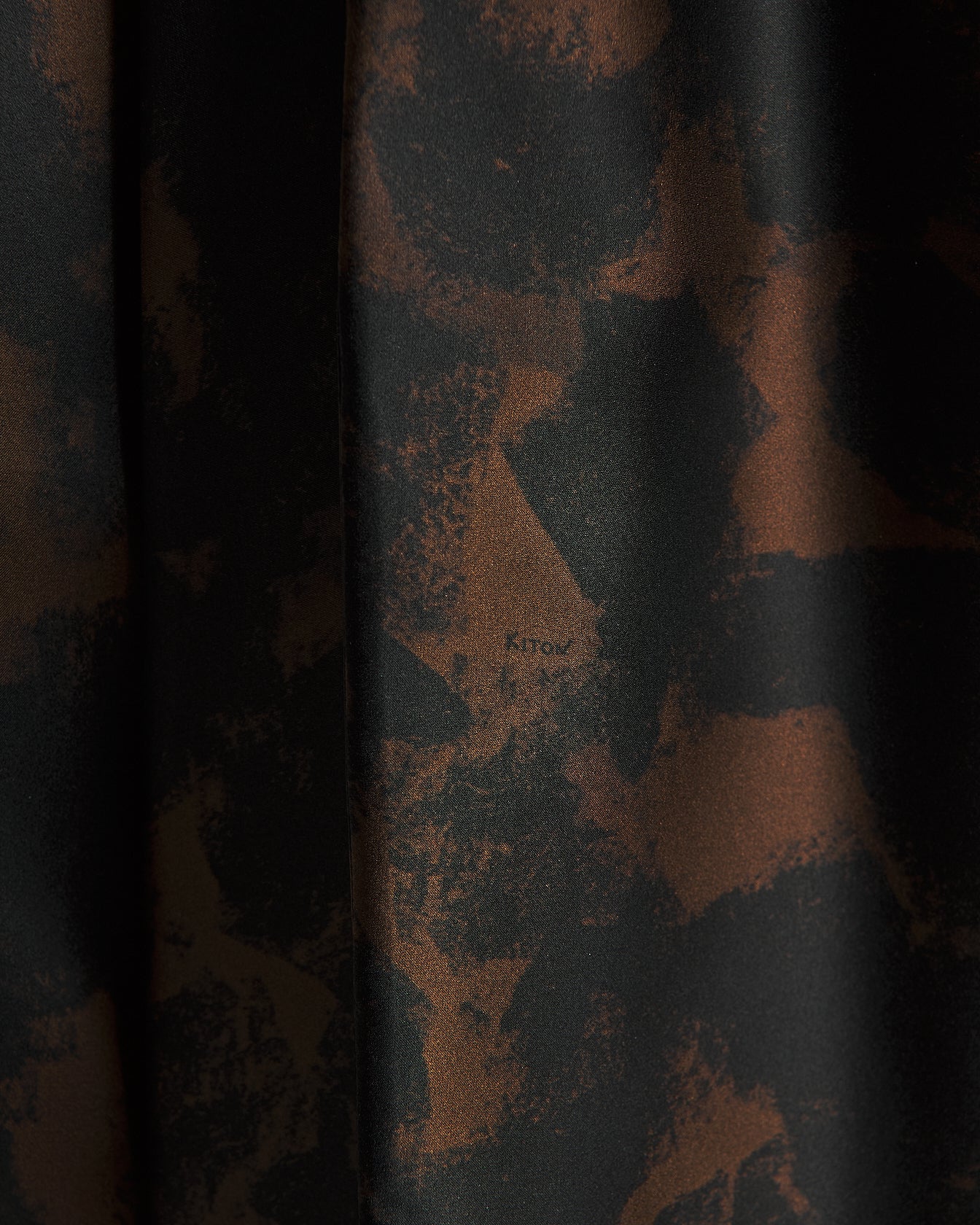 PRINTED SILK DRESS WITH SCARF DETAIL AND BELT
