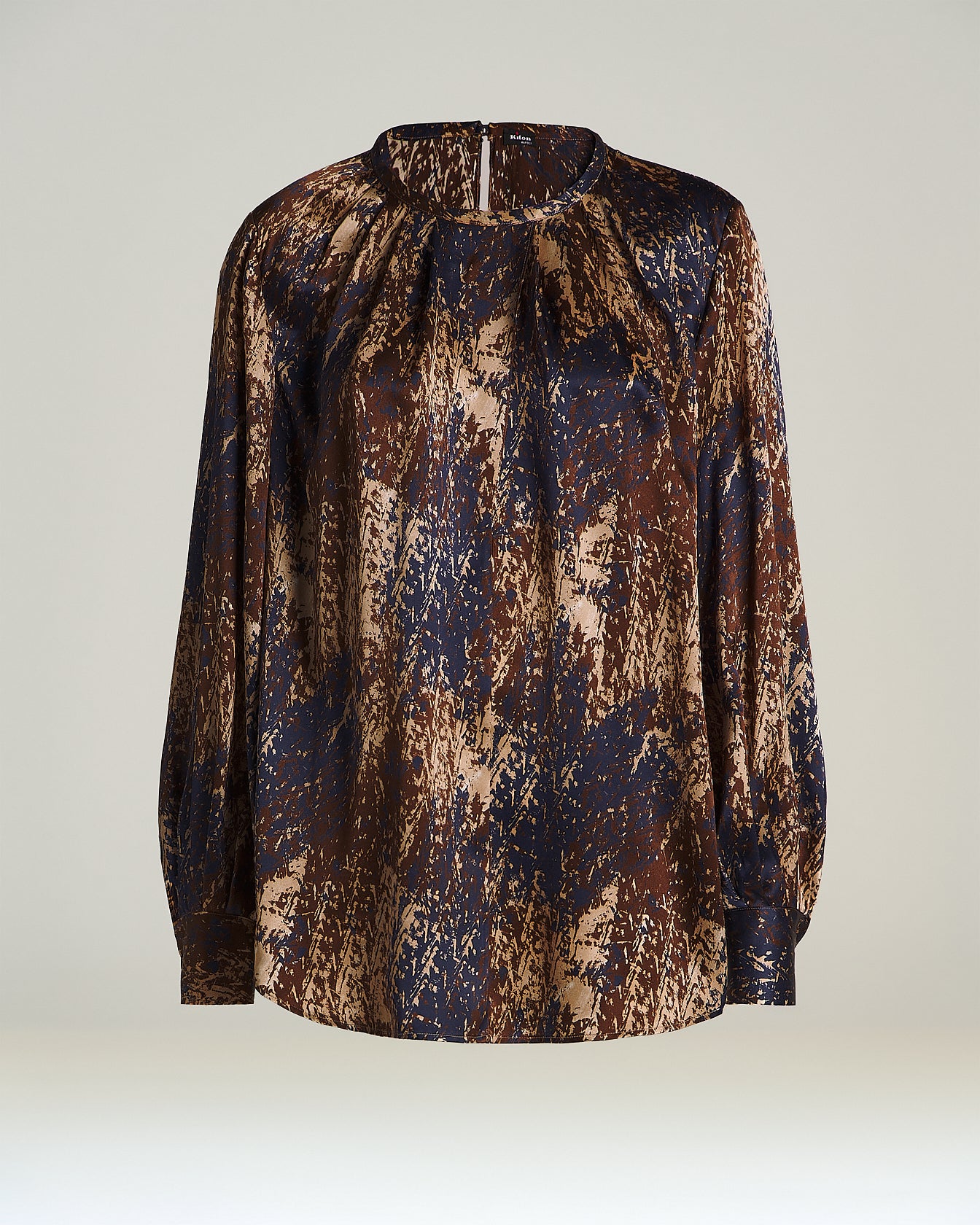 PURE SILK BLOUSE WITH ARTISTIC PRINT