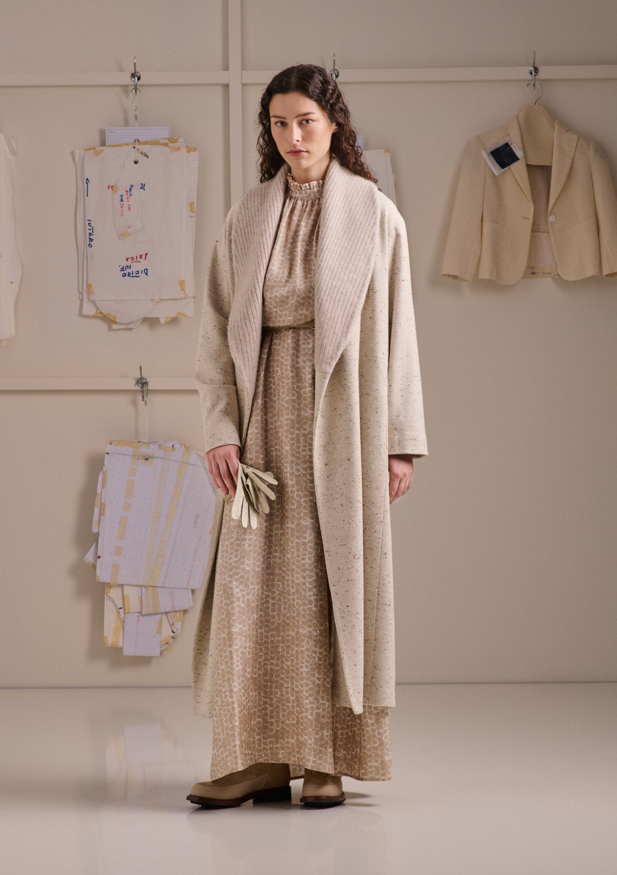 CREAM WHITE CASHMERE COAT 4