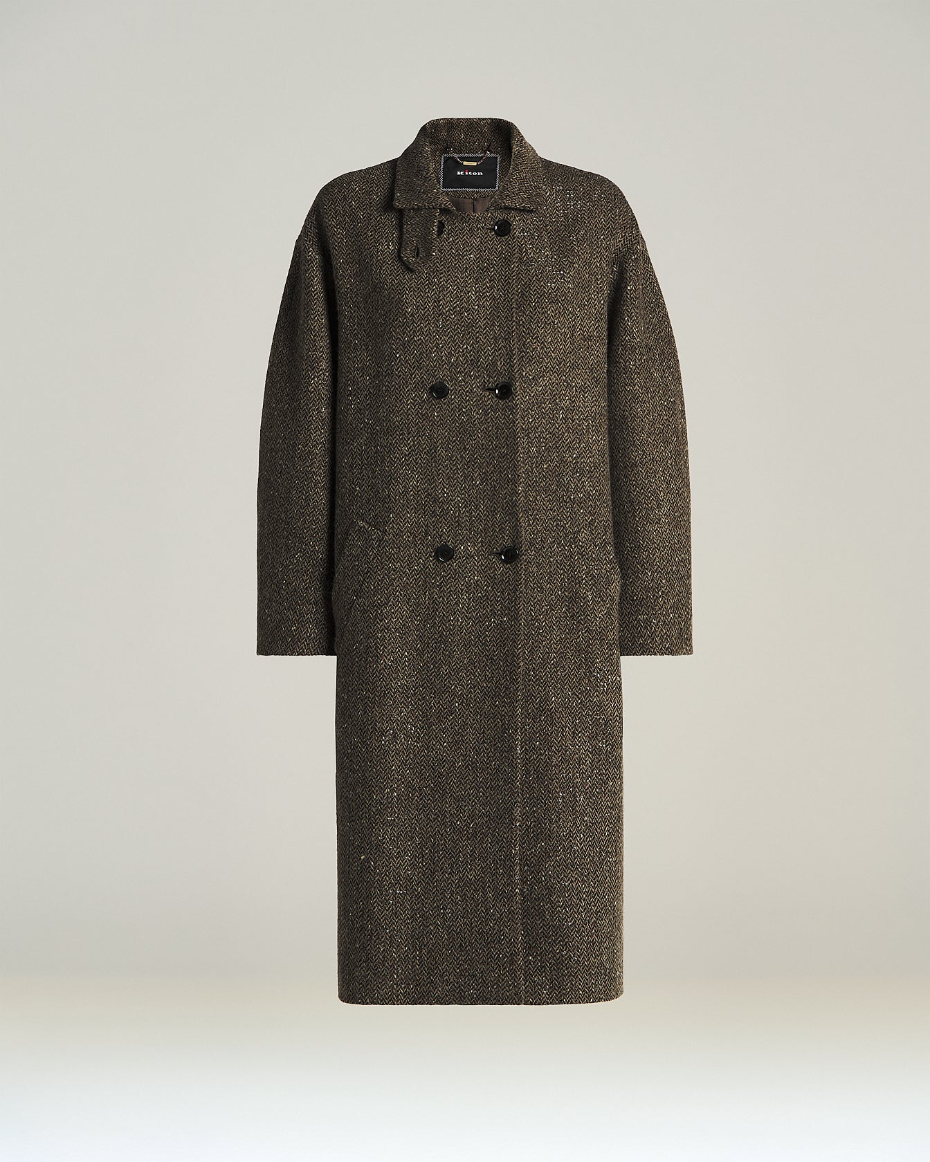 BOUCLÉ WOOL BLEND DOUBLE-BREASTED COAT