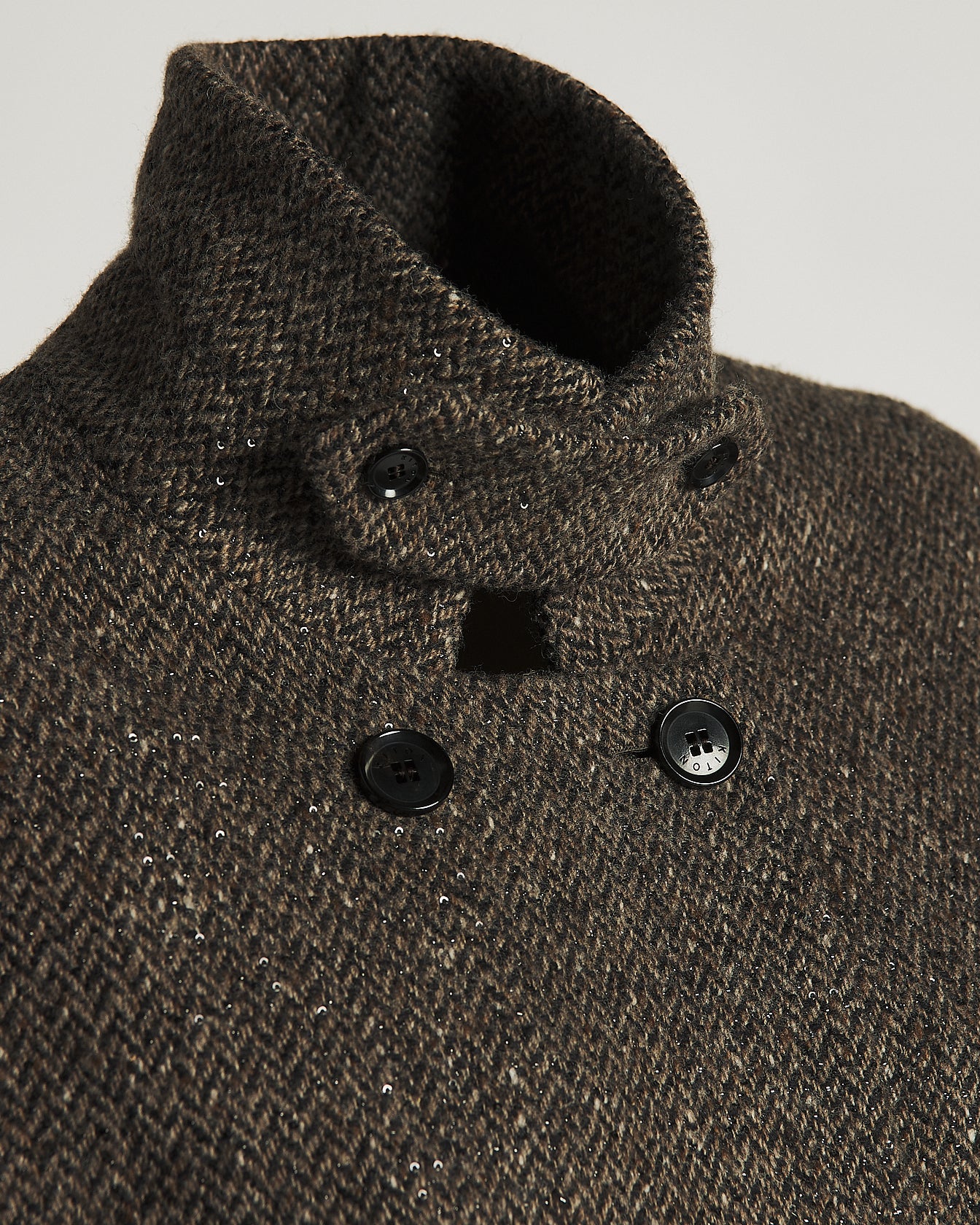 BOUCLÉ WOOL BLEND DOUBLE-BREASTED COAT