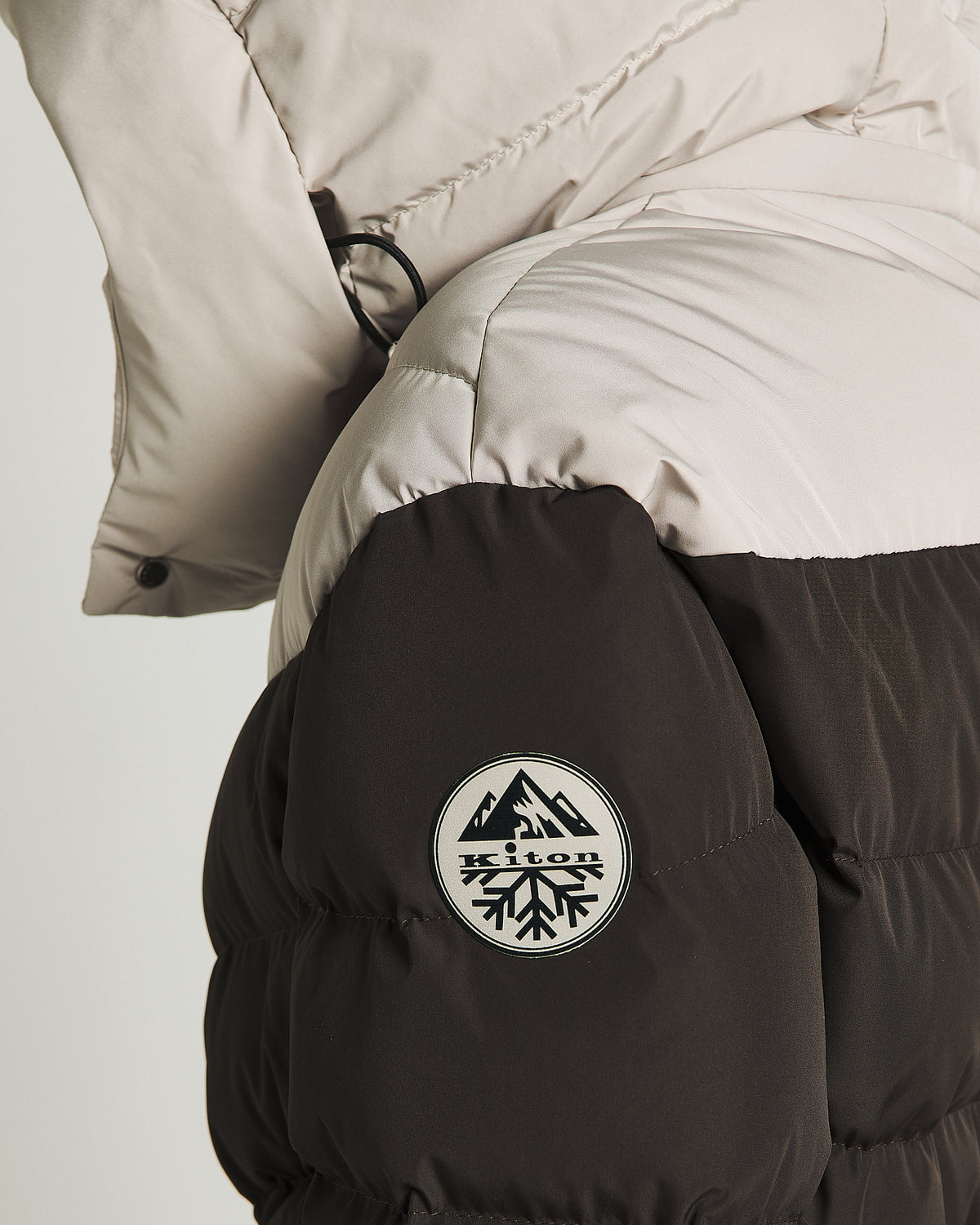 BEIGE/BROWN/BLACK TECHNICAL FABRIC SKI JACKET 3
