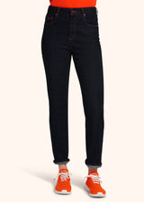 Kiton blue jns trousers for woman, in cotton 2